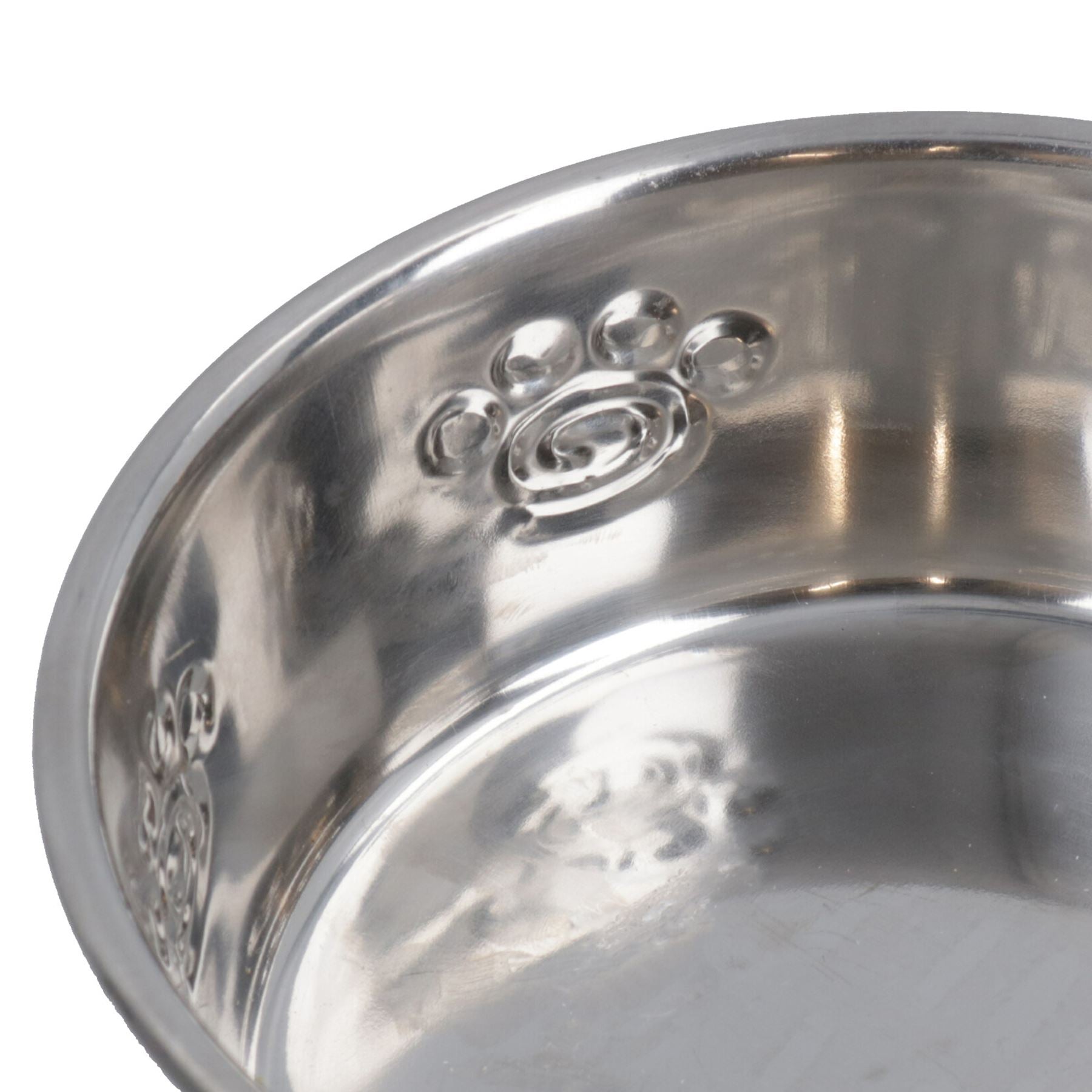 1 robuster, rutschfester Futternapf mit silbernen Pfoten, für Hunde und Welpen, Futter- und Wassernapf, 16 cm