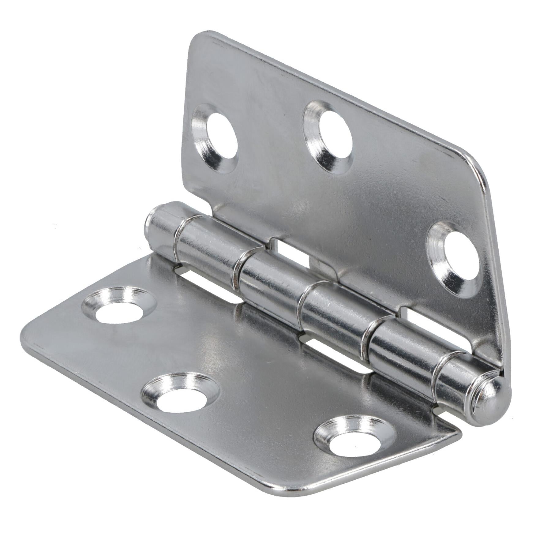 Polished Butterfly Door Hinge Stainless Steel 75mm x 73mm 316 Marine Cabin
