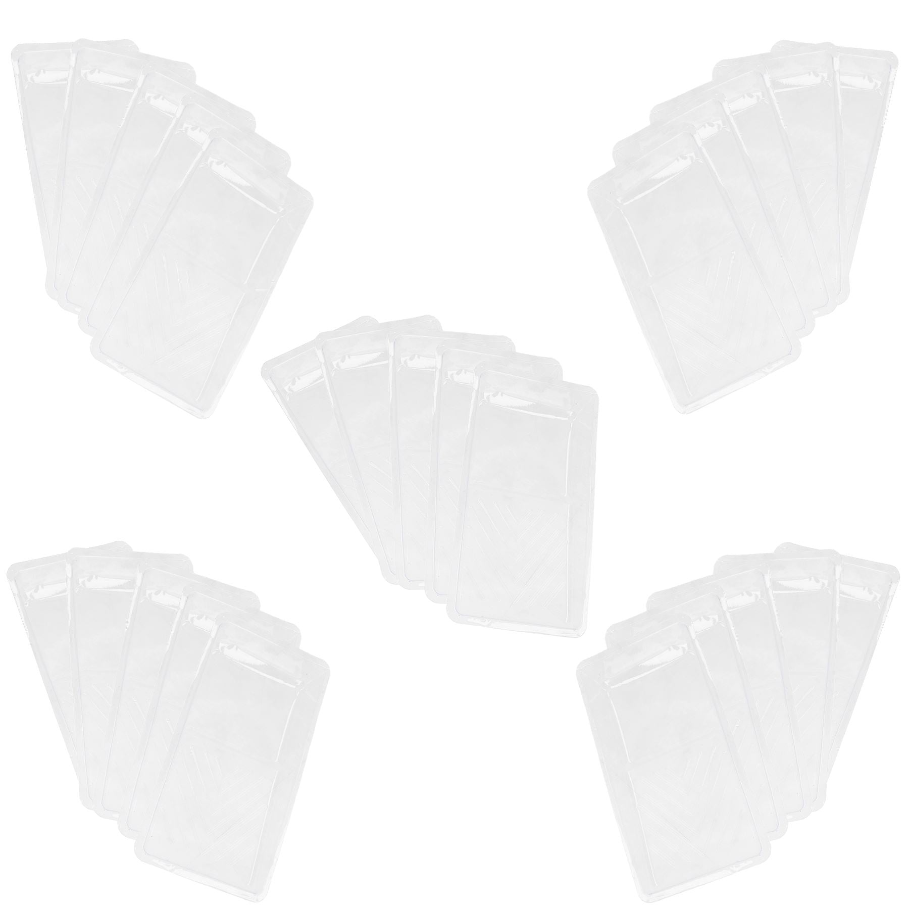 Doublures de plateaux à rouleaux jetables transparentes Doublure pour plateaux à rouleaux de 100 mm / 4 po