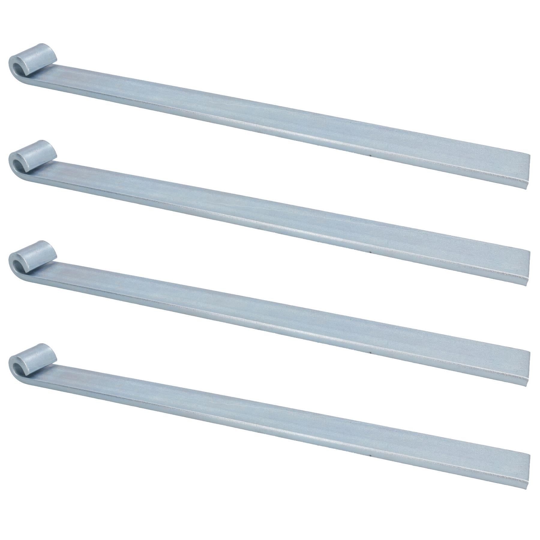 Charnière droite de hayon à sangle HD pour broches de 12 mm, longueur 460 mm, plaquée zinc
