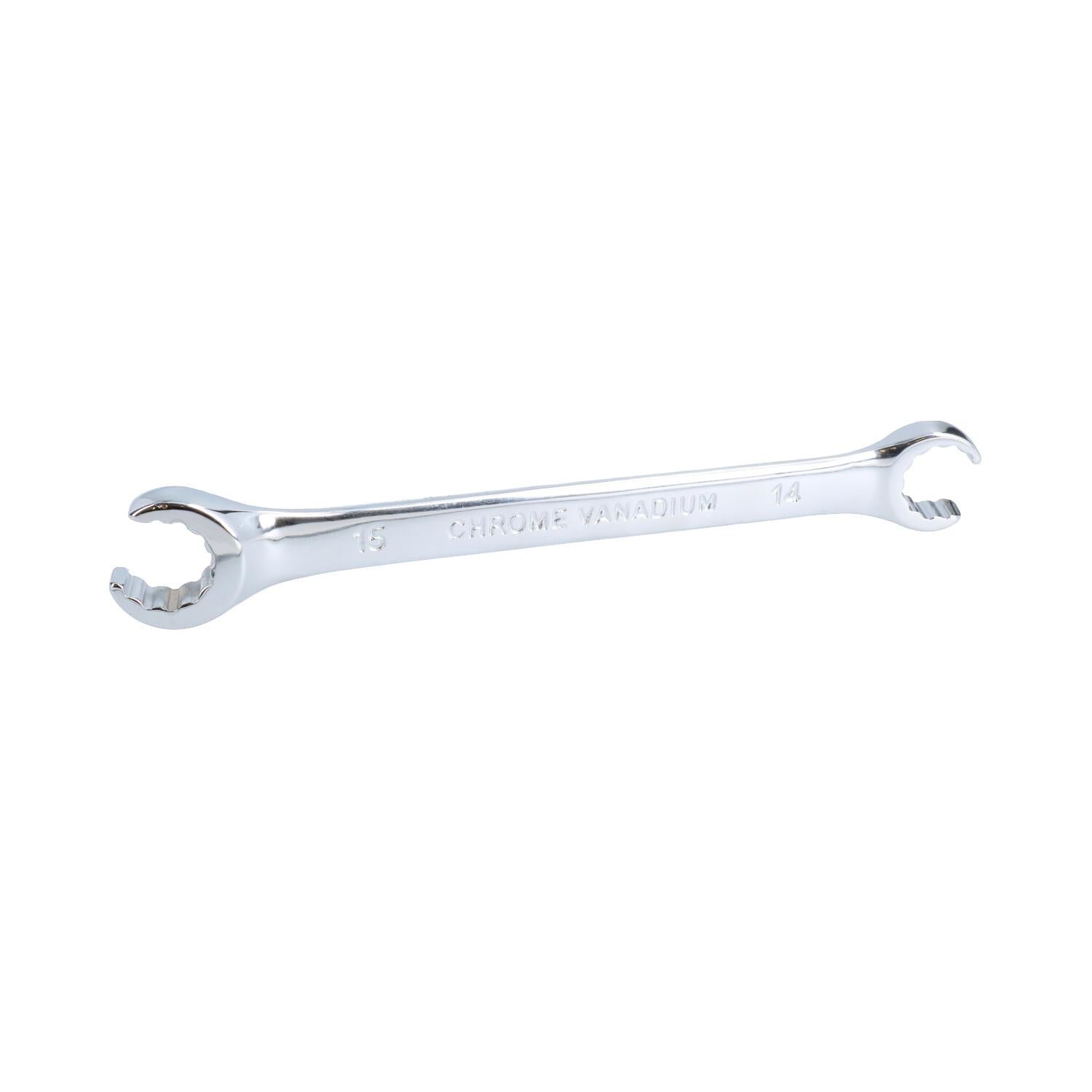 14 + 15 mm Ringmaulschlüssel mit Überwurfmutter, 175 mm, Chrom-Vanadium-Stahl
