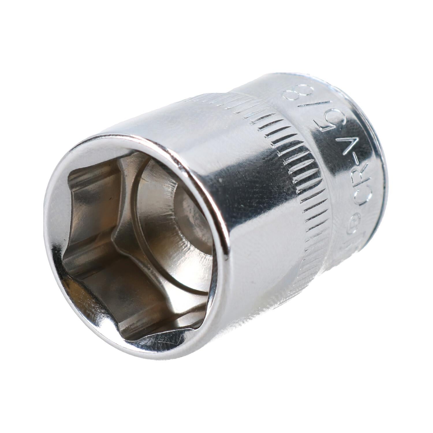 5/8" Imperial 6 Point 3/8" Drive Shallow Socket SAE AF Chrome Vanadium Steel