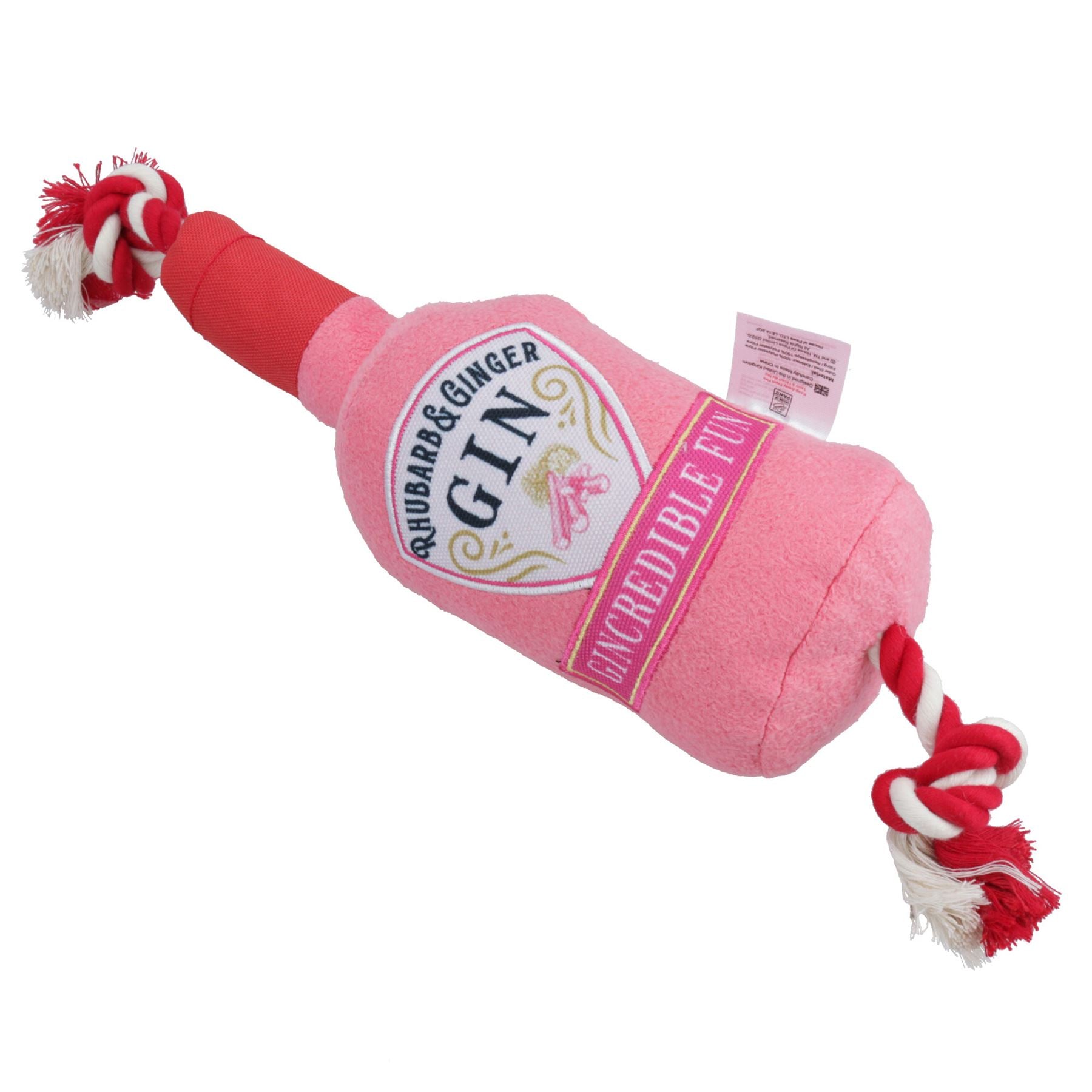 Cadeau pour chiot chien bouteille de gin rose jouet en peluche jouet en peluche doux sur le thème de la boisson cadeau