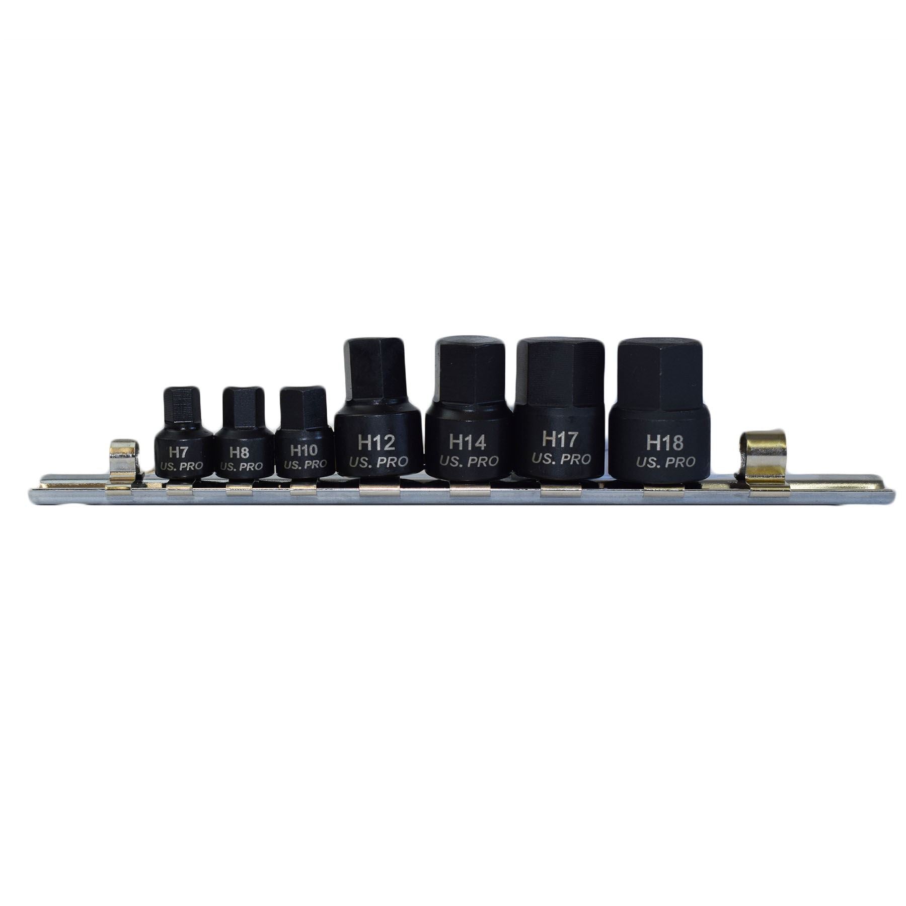 Douilles métriques courtes à six pans creux pour clés Allen à impact 6 mm - 19 mm 9 pièces 1/4" 3/8" Drive