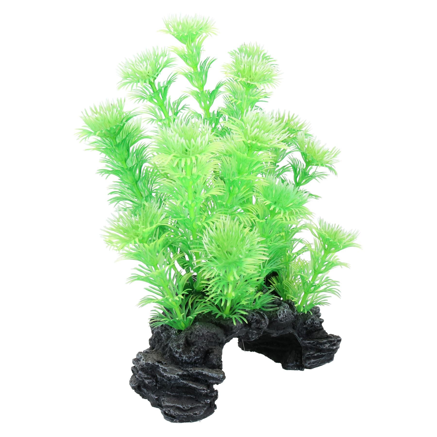 3PK Aquatic Aquarium Fish Tank Deco Plant Rock Cabomba 5x12x20cm