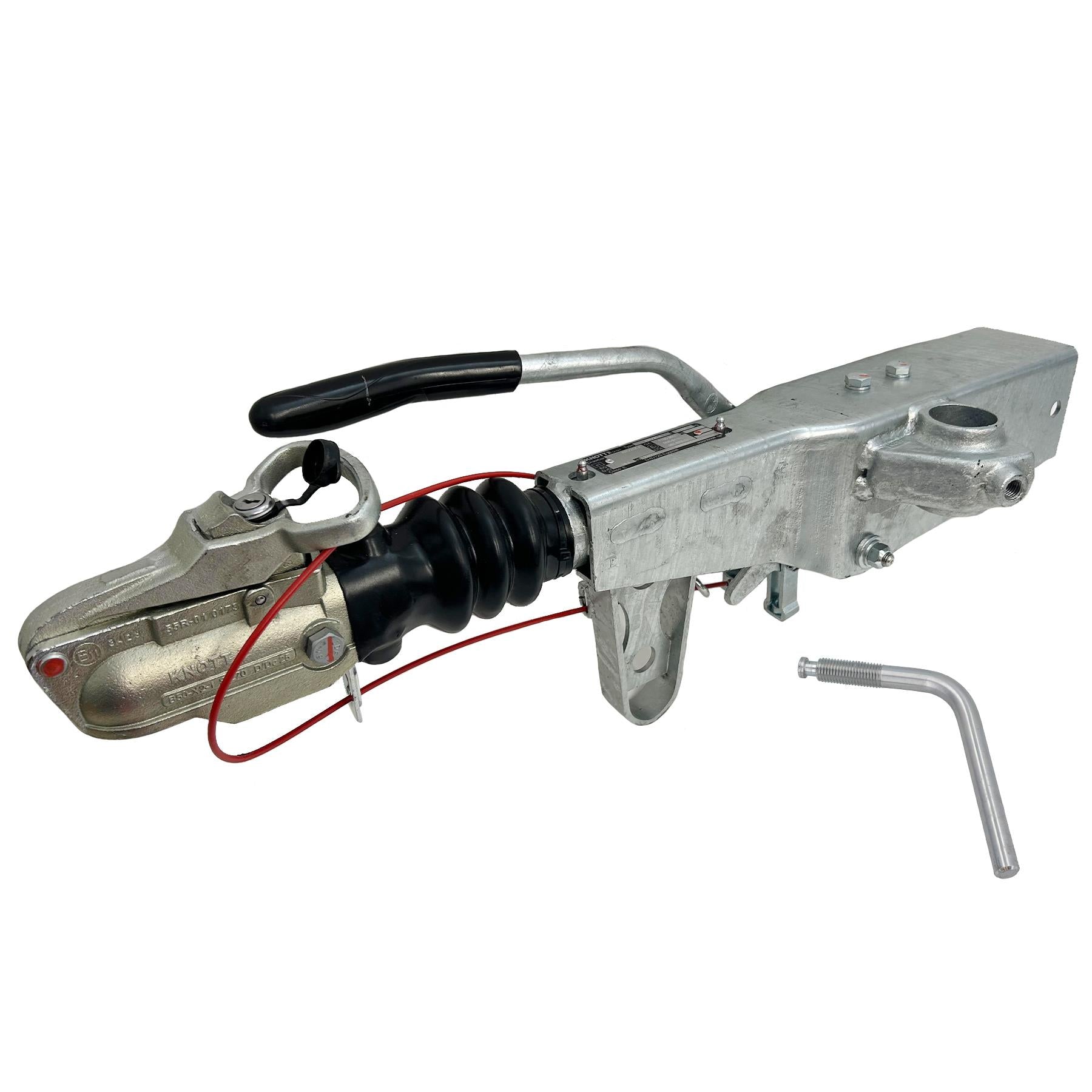 Anhängerkupplung gebremst Gusskopf 1100-2000kg für 100mm Kasten + Jockey