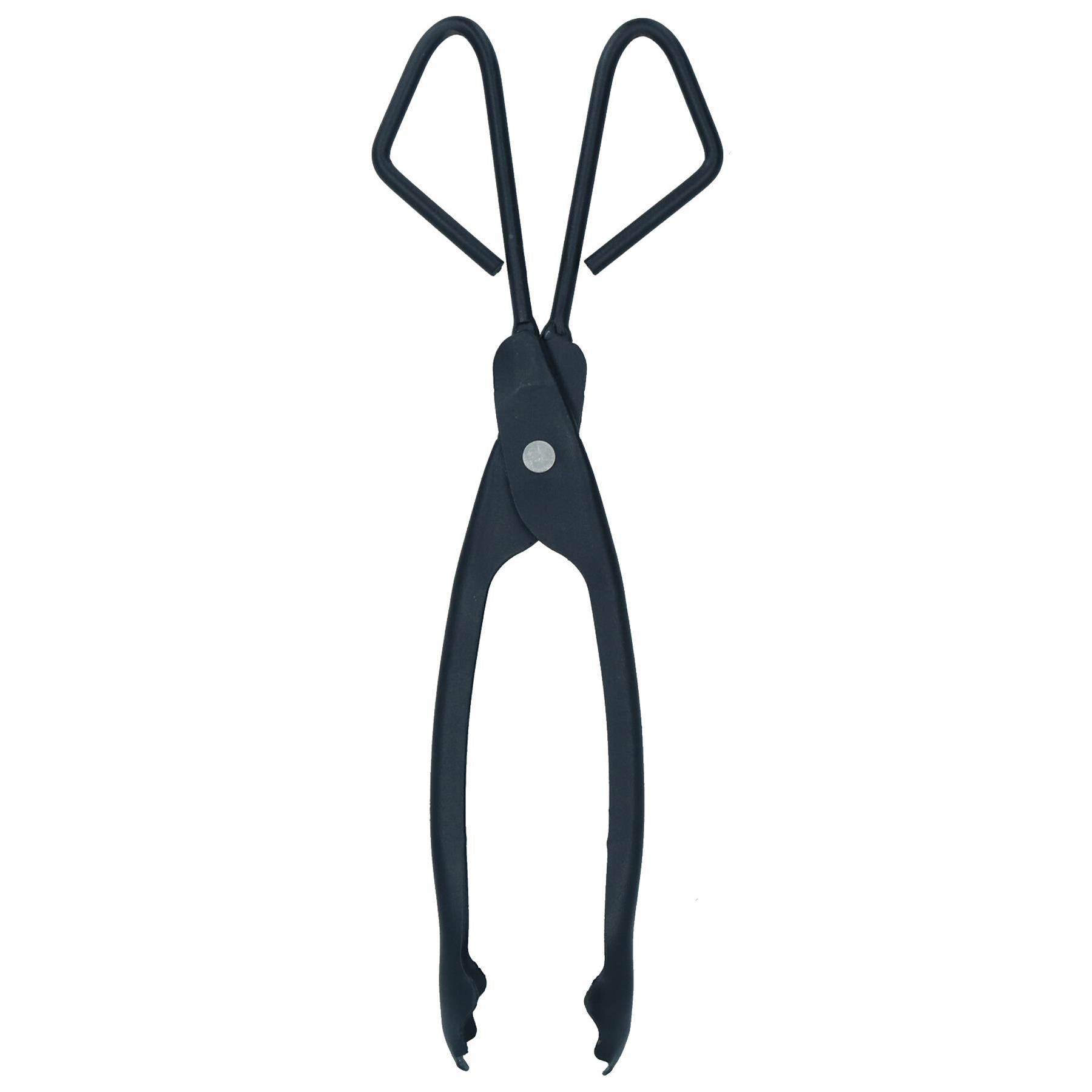 Fire Side Log Coal Wood Tongs Grabber Mover Fireplace Fire Pit Scissor Action