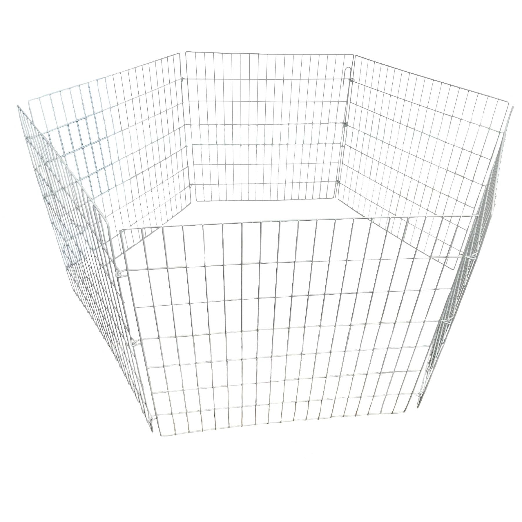 Hexagon Metal Play Pen Puppies, Small Dogs, Rabbits & Guinea Pig Inside Outside
