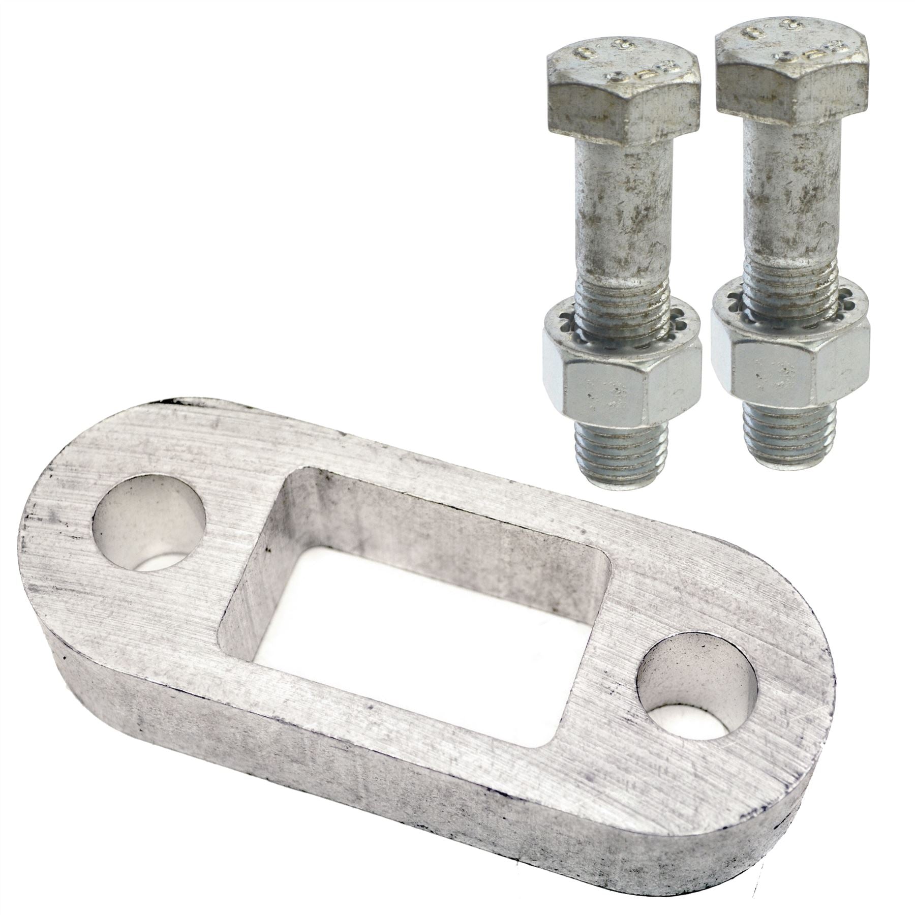 Entretoise de boule de barre de remorquage moyenne pour remorques, caravanes, boulons, écrous et rondelles de 1" et 65 mm de long