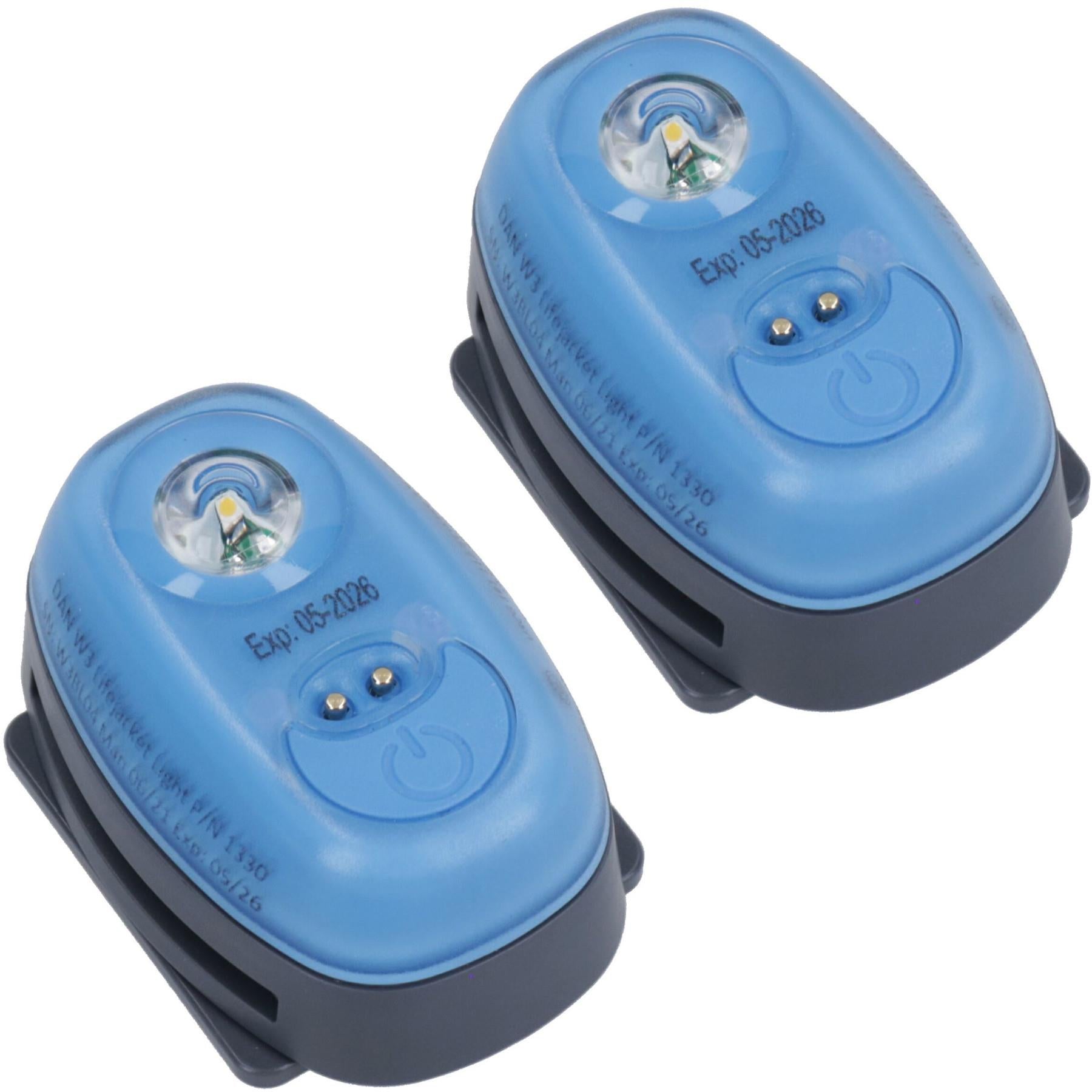 Lot de 2 lampes de poche stroboscopiques à LED pour gilet de sauvetage automatique Plastimo W3 SOLAS