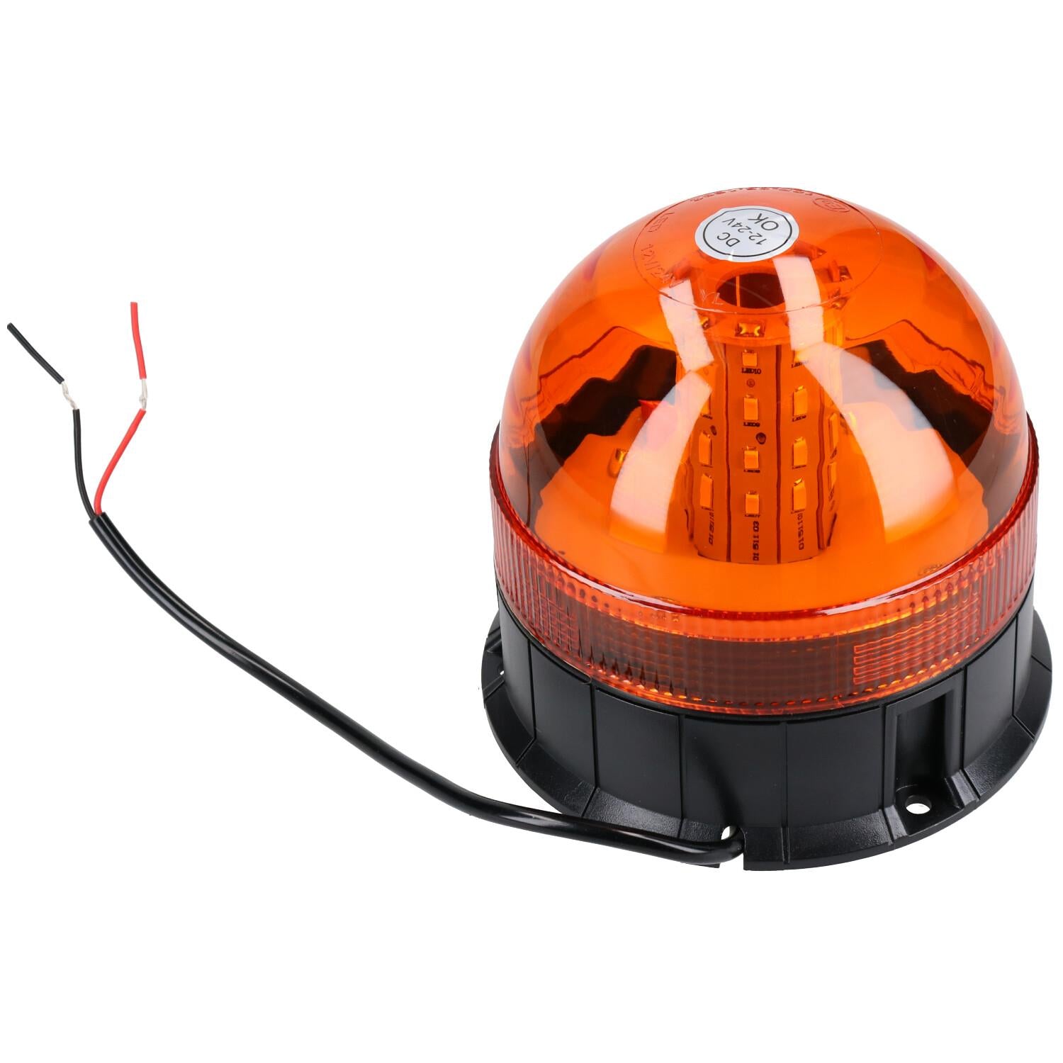 Professional LED Amber Warning Beacon 12v & 24v IP66 Flashing Light Orange