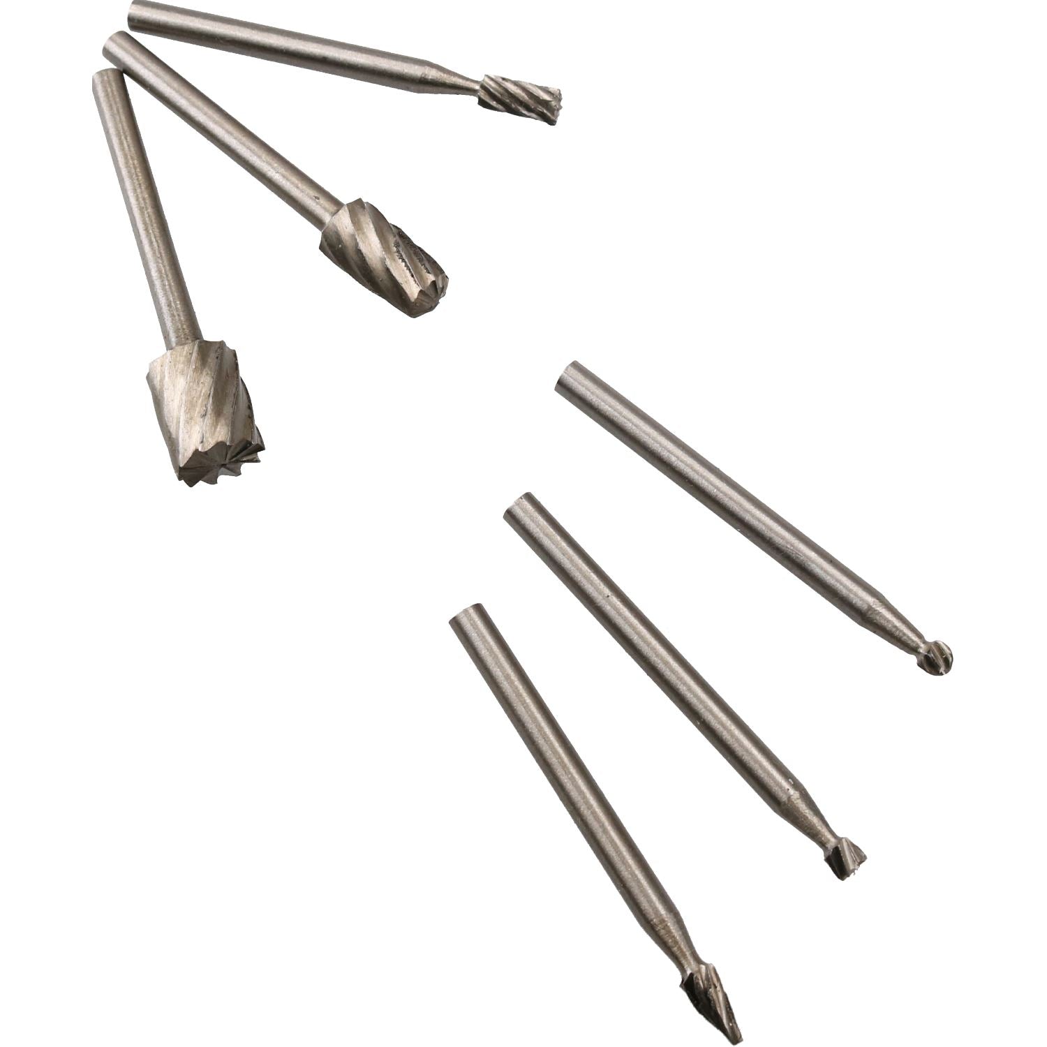 Mikro-HSS-Fräsersatz für Rotationswerkzeuge mit 3,17-mm-Spannfutter, Gravieren, Polieren, 6-tlg.