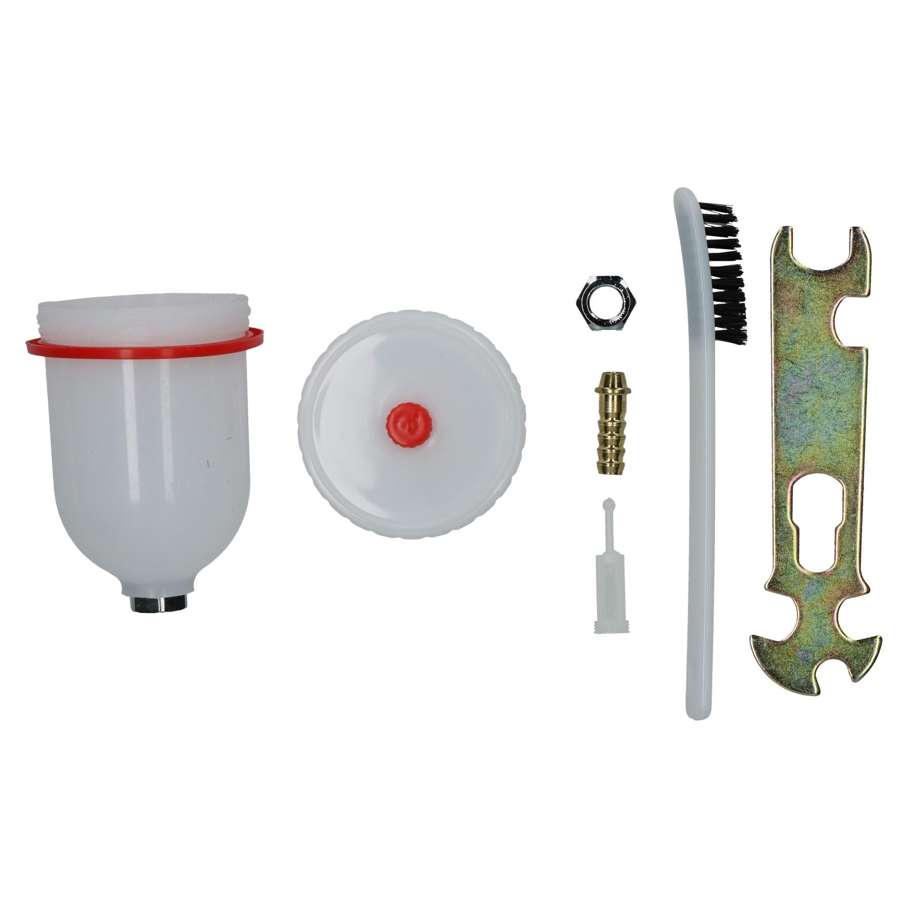 Mini-HVLP-Spritzpistole mit Schwerkraftzufuhr, 8 mm, mit Inline-Feuchtigkeitsabscheider-Druckregler