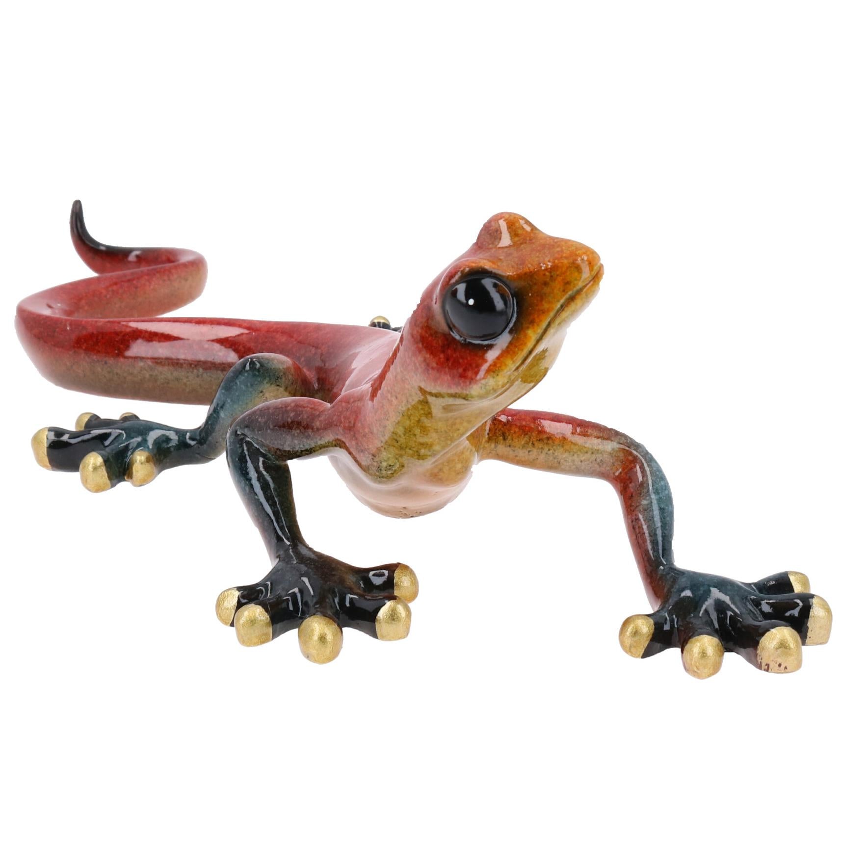 Red Speckled Gecko Lizard Resin Wall Shed Sculpture Decor Statue Large House