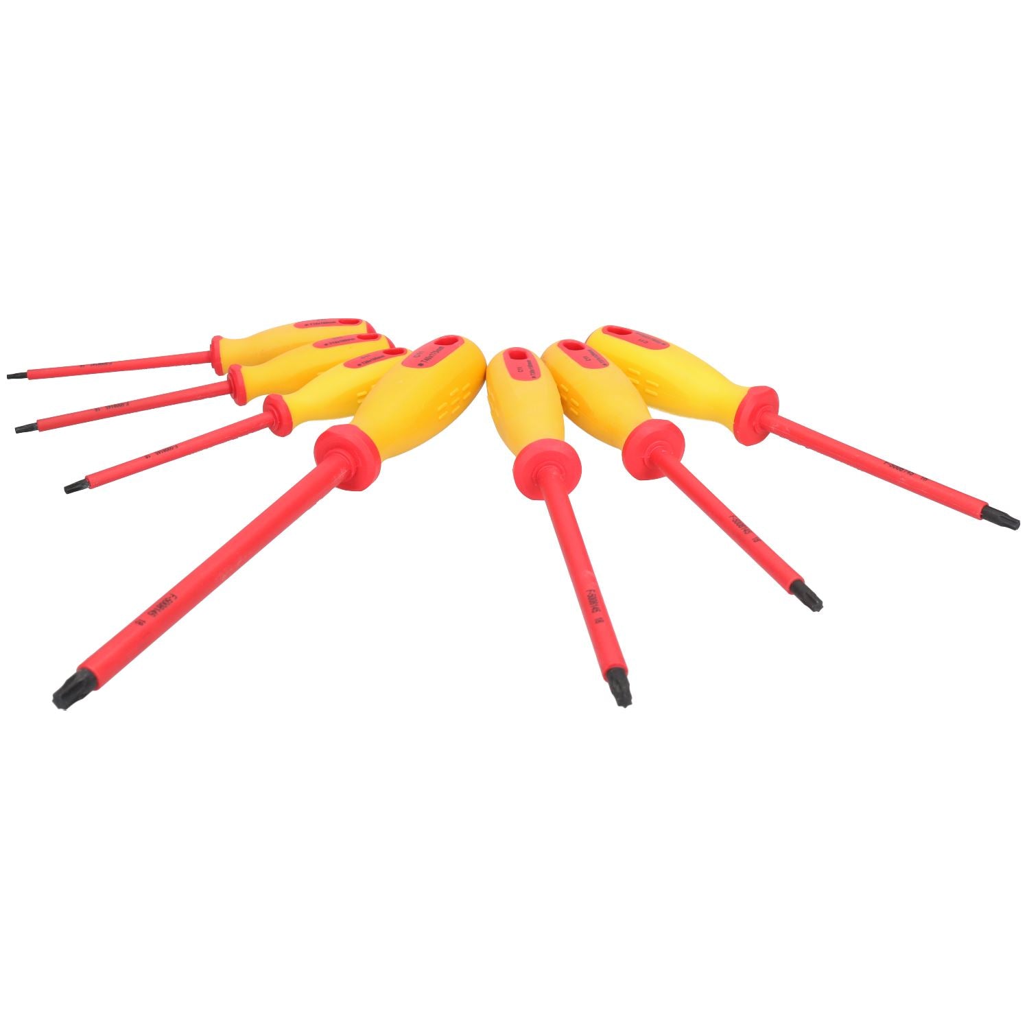 Tournevis Torx mâles isolés VDE T10 – T40 pour électriciens voitures hybrides