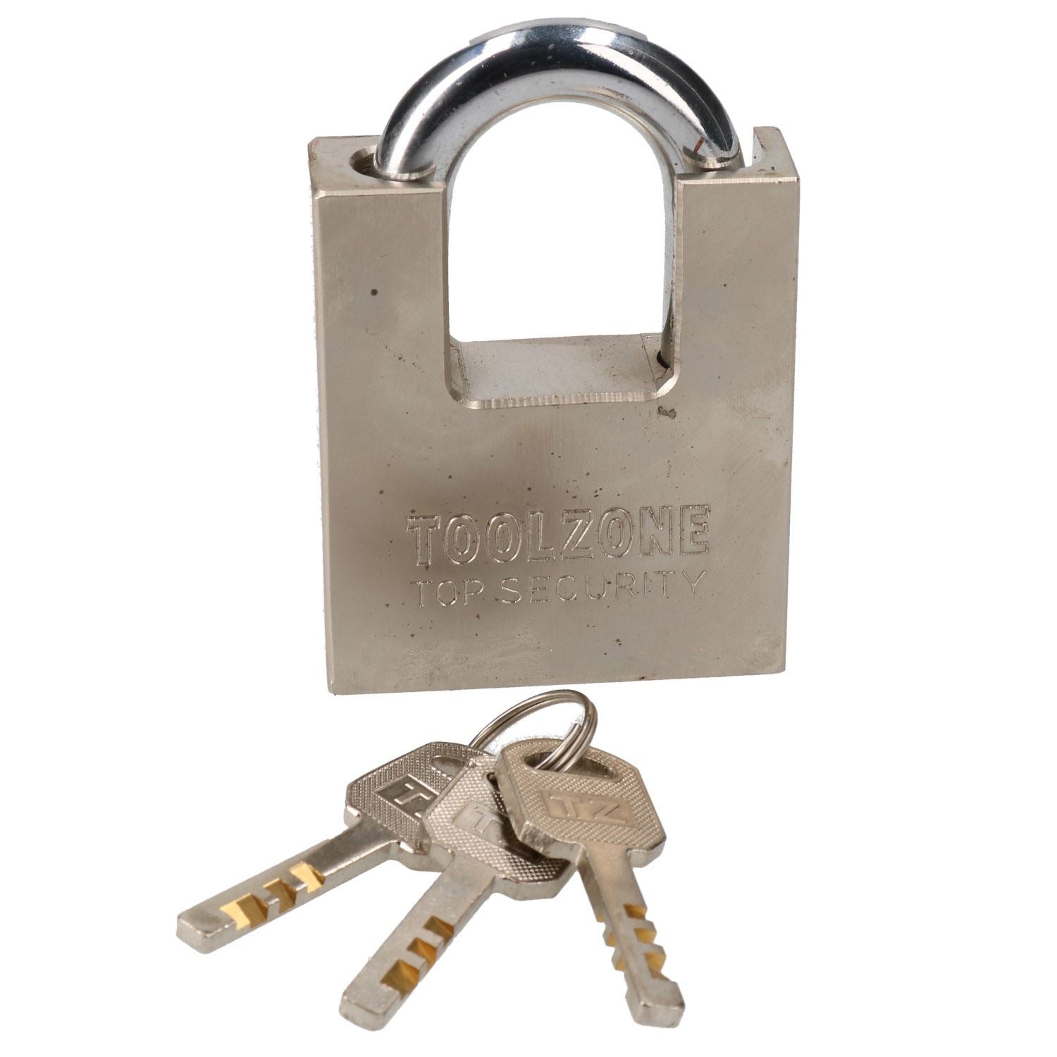 60mm Security Padlock Shed Gate Lock 3 Keys 35mm Shank Brass Core Security