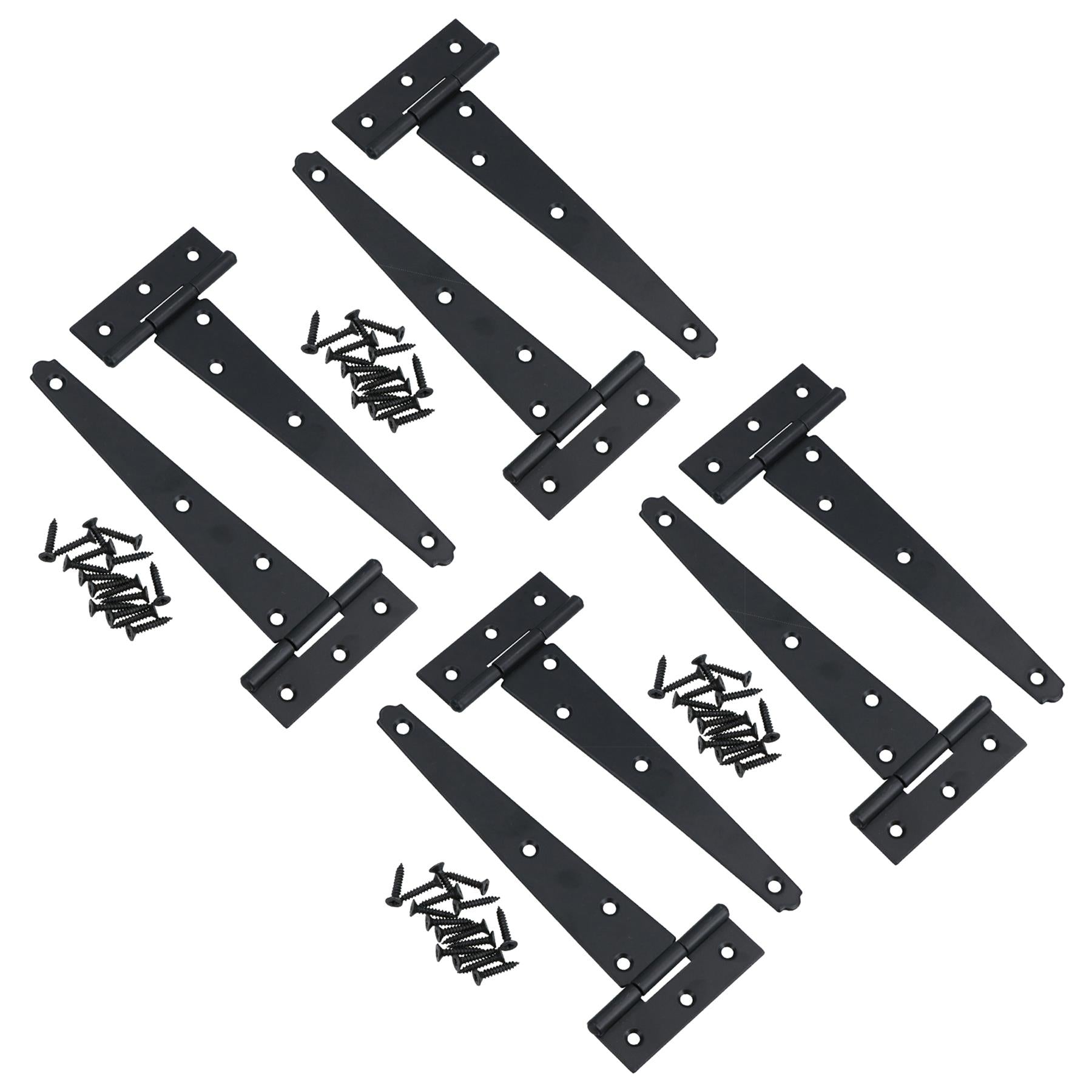 Heavy Duty T Tee Hinge For Sheds Gates Black Powder Coated Finish 4 – 18 Inch