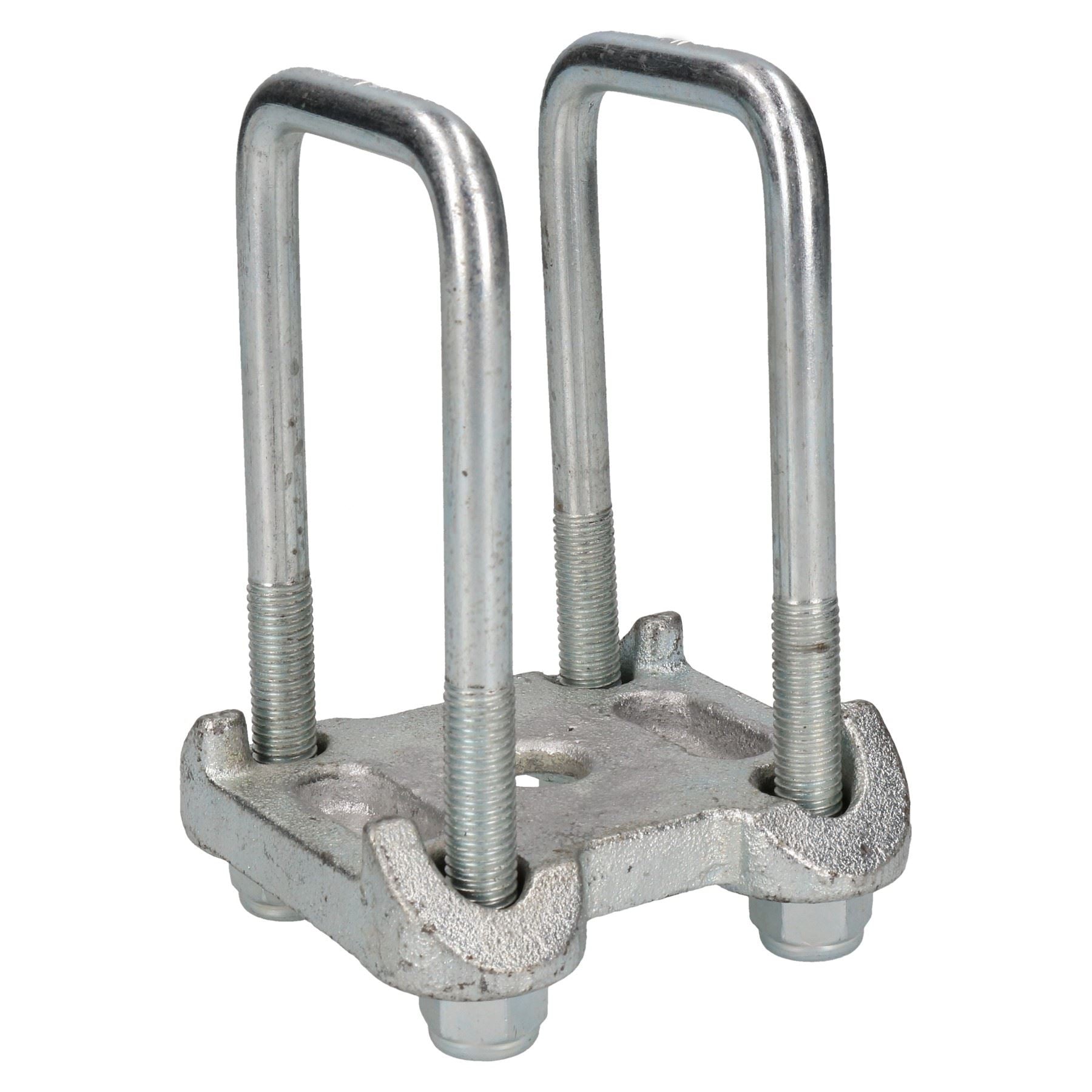 2 U-Bolzen 1 Grundplatte für Ifor Williams Anhänger Parabol-Blattfeder 55x125mm