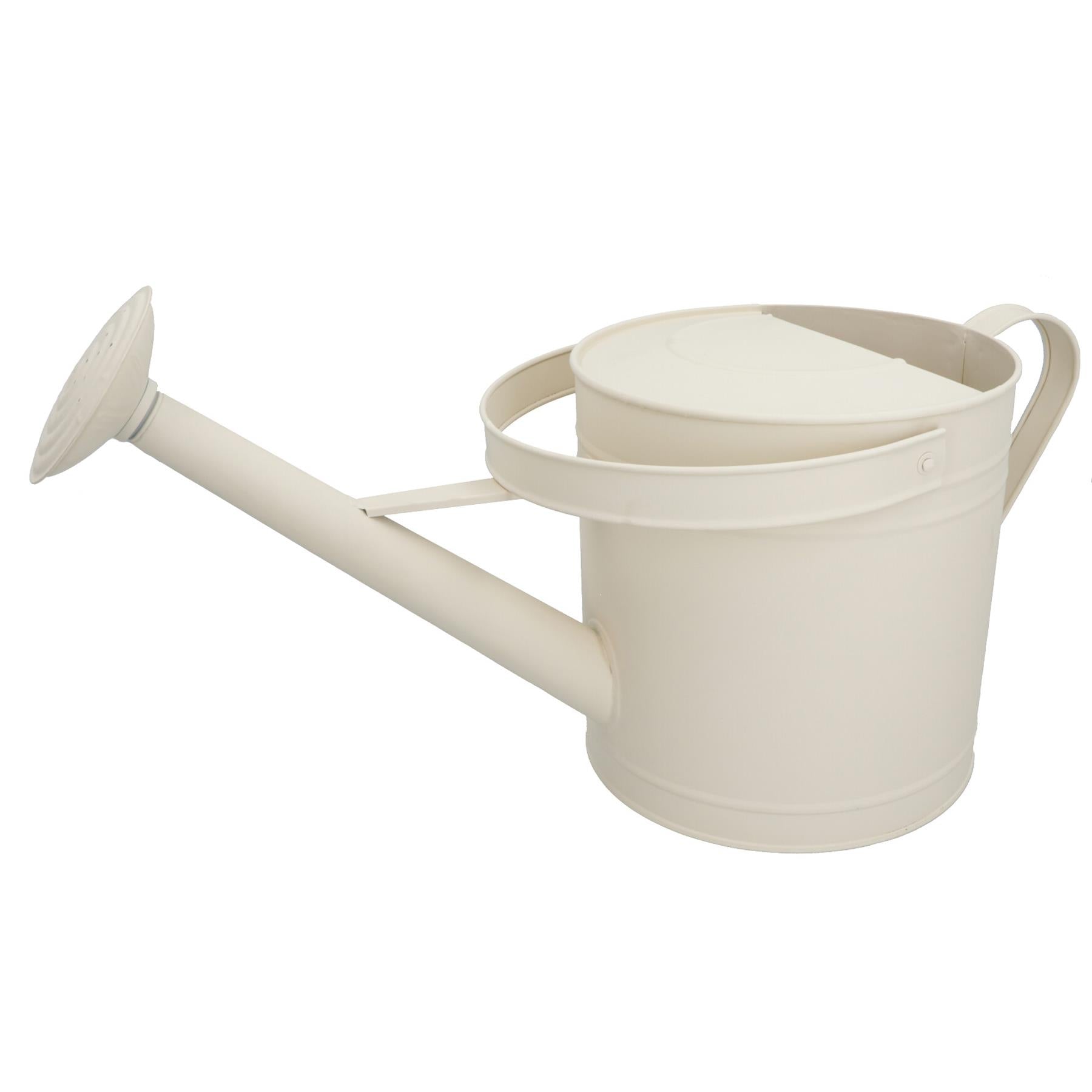 7L Watering Can Cream Steel Metal Water Greenhouse Garden Plants Home