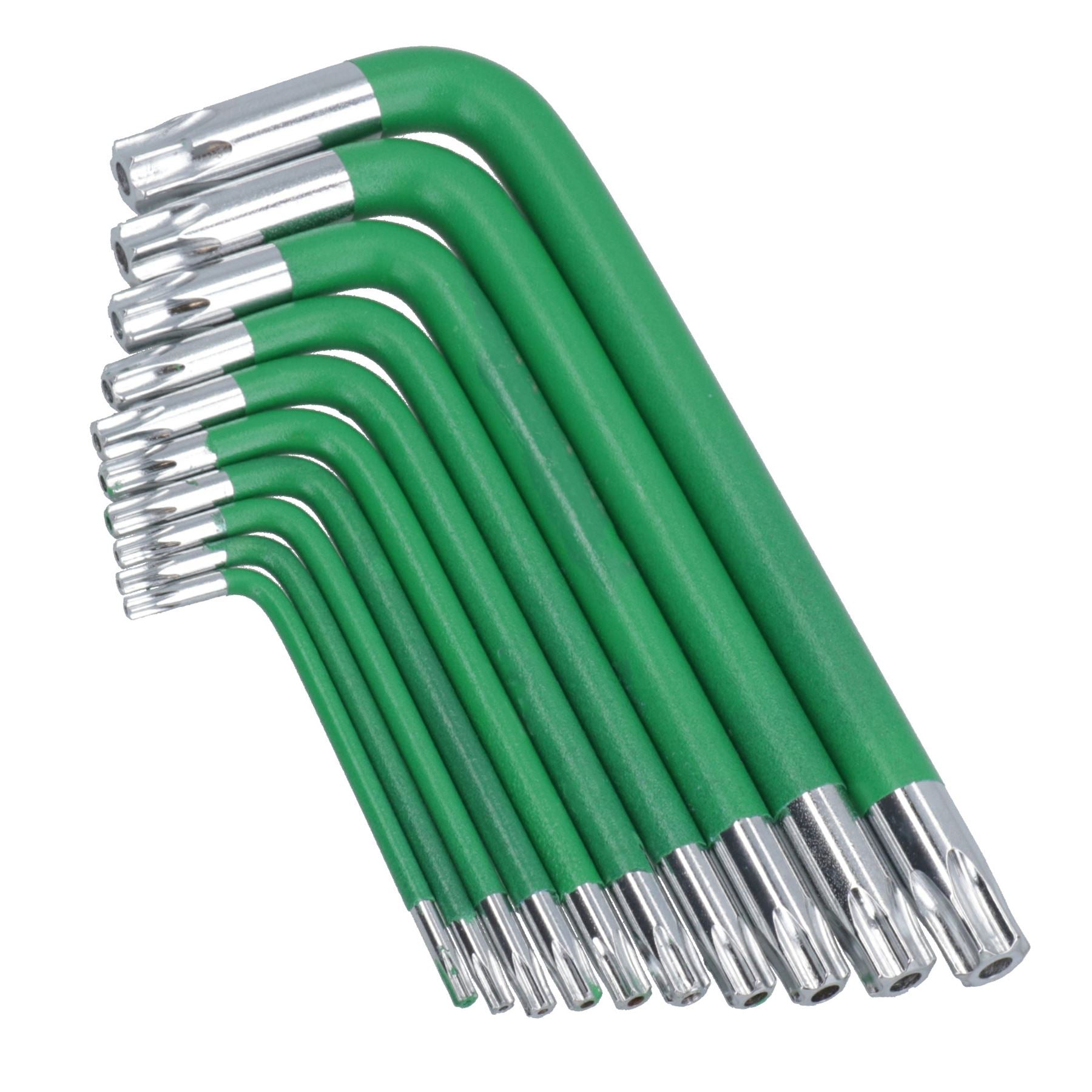 10 Stück kurze Torx manipulationssichere Torx-Sternschlüssel mit Halter T9 – T50 Anti-Rutsch-Griff