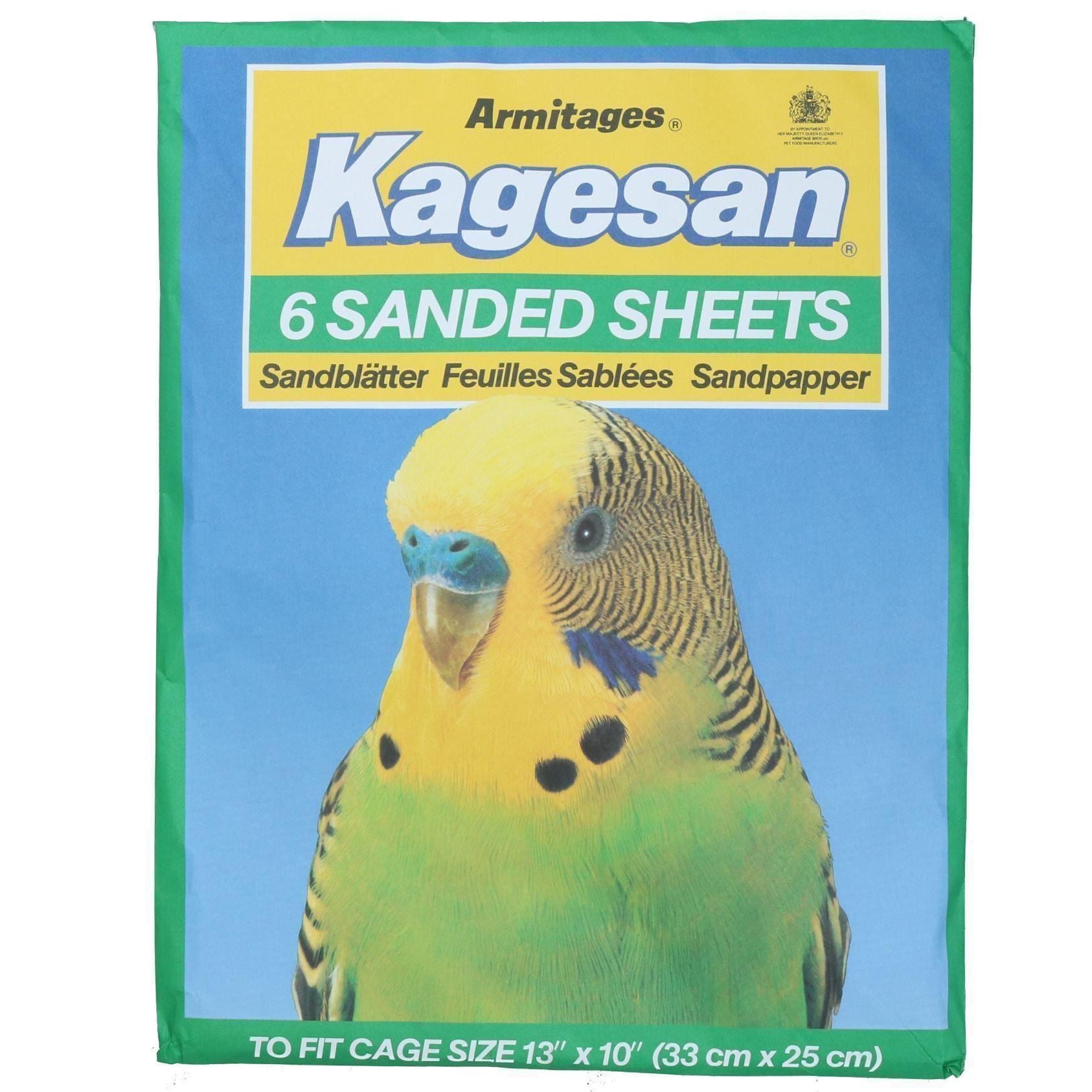 72 Sanded Sheets Sandpaper Cage Lining Budgies Caged Birds 25x33cm