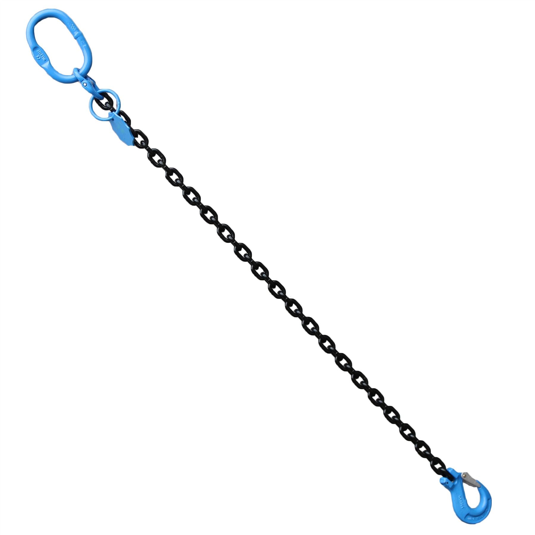 1 Leg Lifting Chain Sling with Clevis Grab Hook 1 Metre 8mm Chain 2 Ton WLL