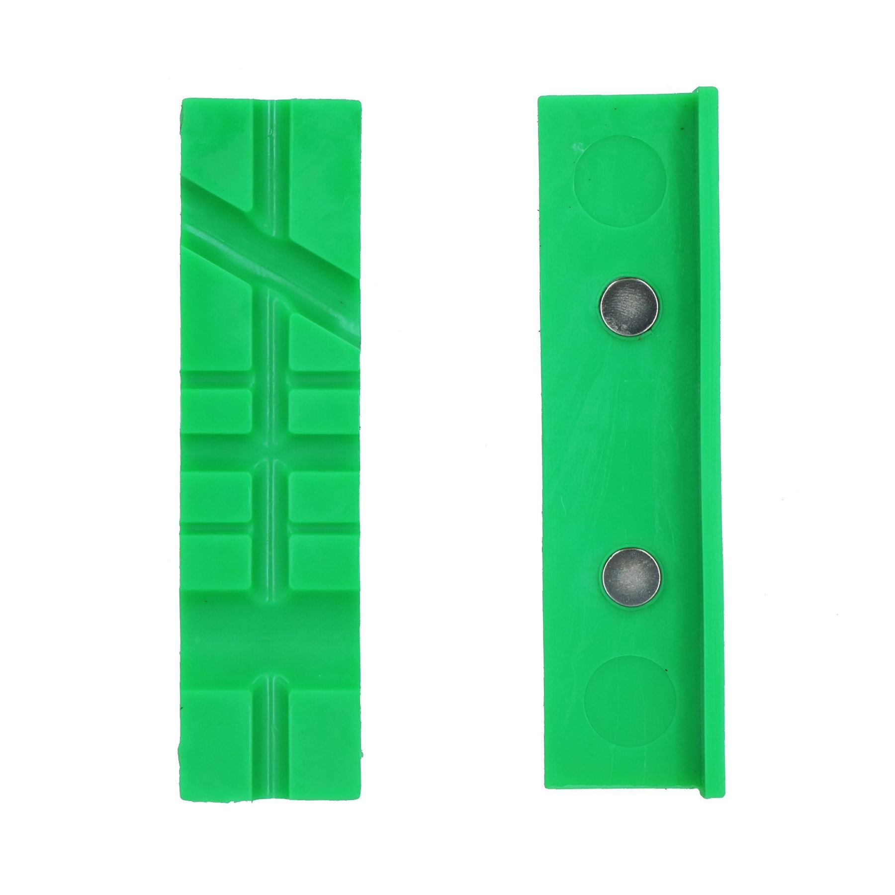 Coussinets de mâchoires souples magnétiques multi-rainures de 4 po pour étau d'établi, non marquants, verts