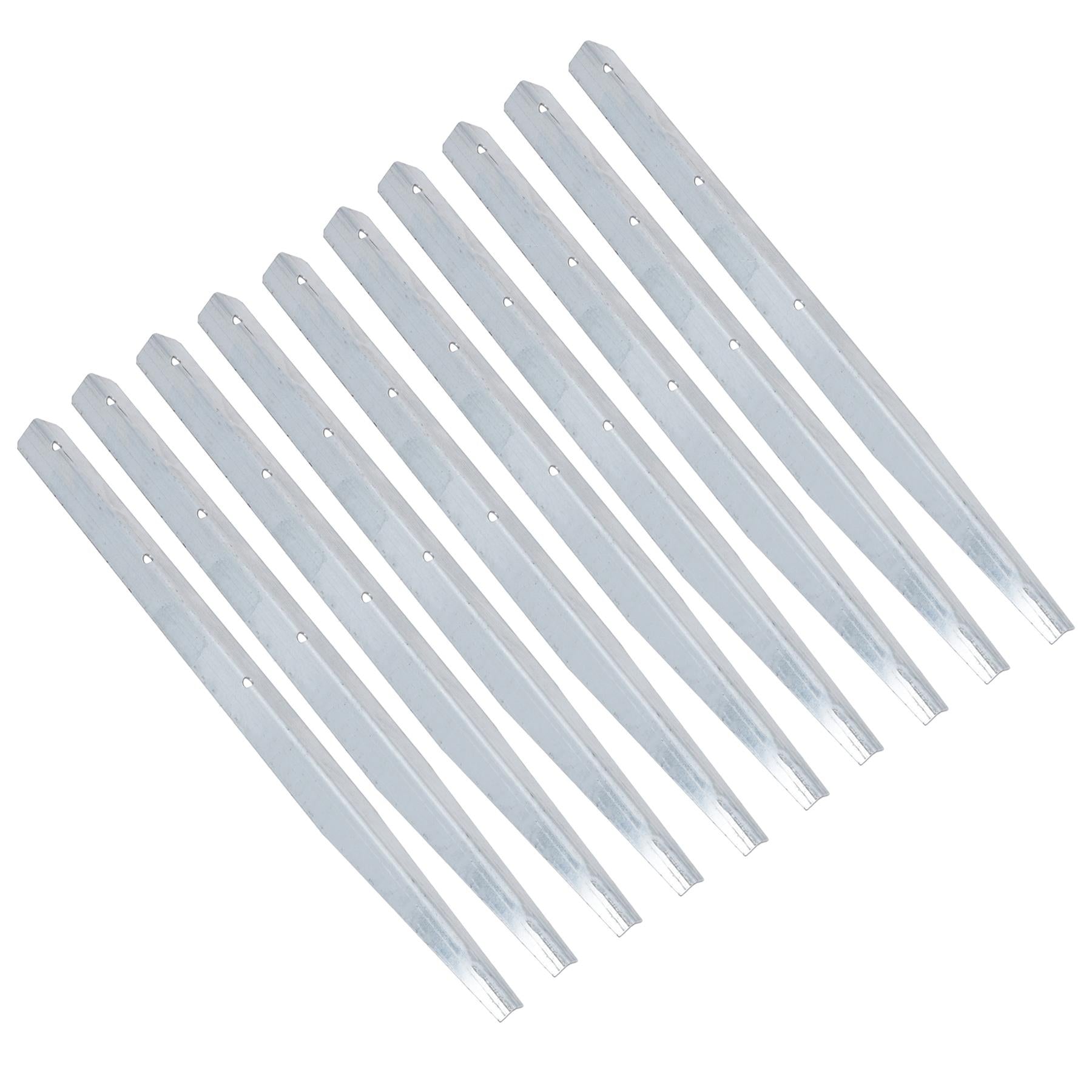 Galvanised Log Roll Pin 450mm Wooden Border Edging Garden Lawn Yard