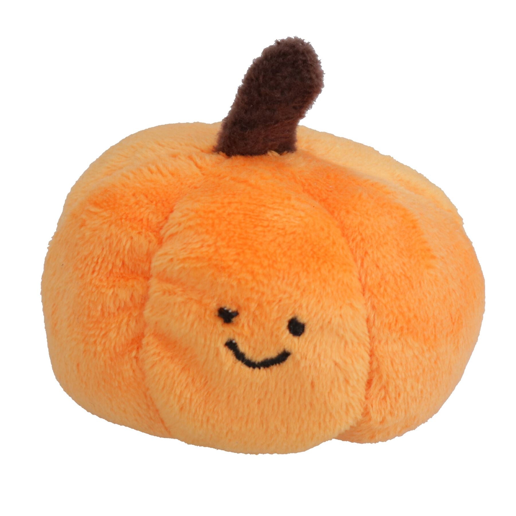 Lot de 3 petits jouets en peluche pour chien et chiot, cadeau d'Halloween, mini citrouille qui couine