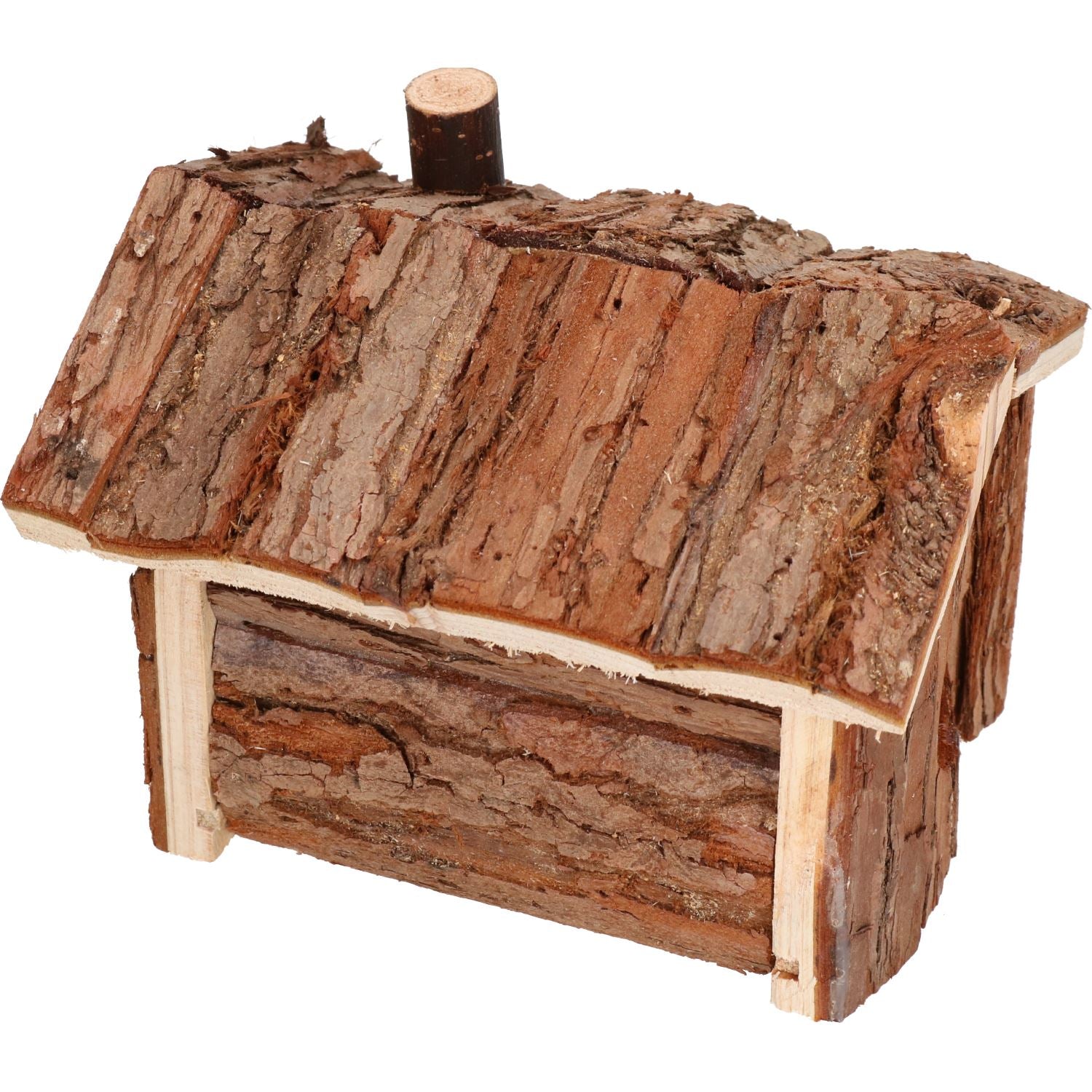 Lit cabane forestière anti-ennui pour petits animaux hamsters 16 x 13 x 12 cm