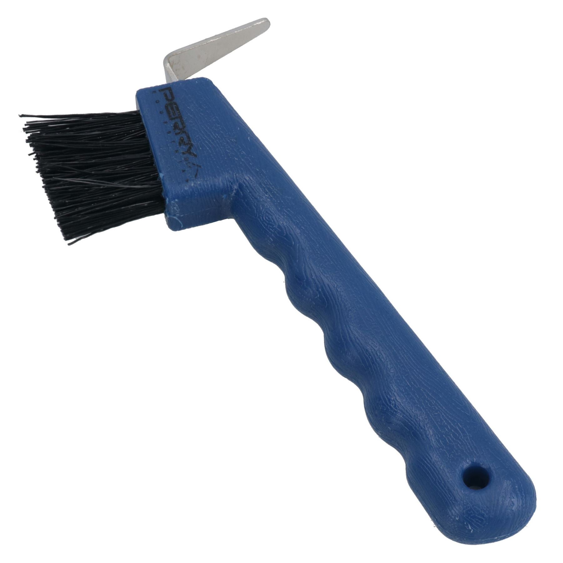 Cure-pieds et brosse durables pour chevaux bleus avec poignée ondulée, accessoire d'écurie