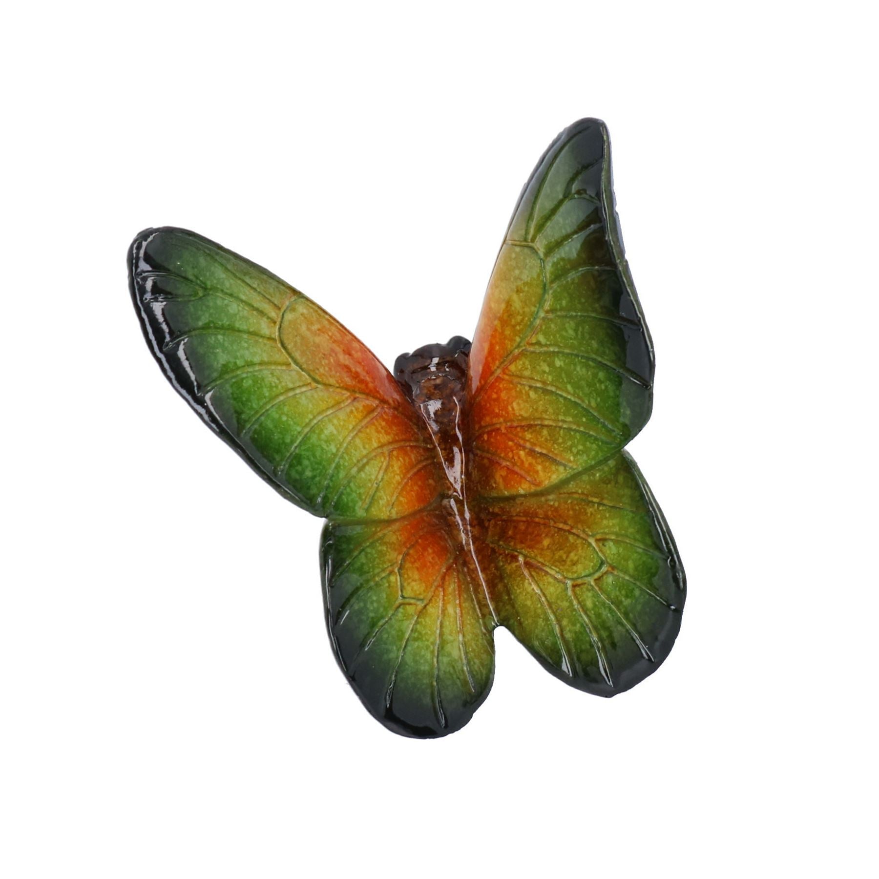 Grüner Schmetterling Harz Wandhalterung Schuppen Skulptur Statue Ornament Haus Garten