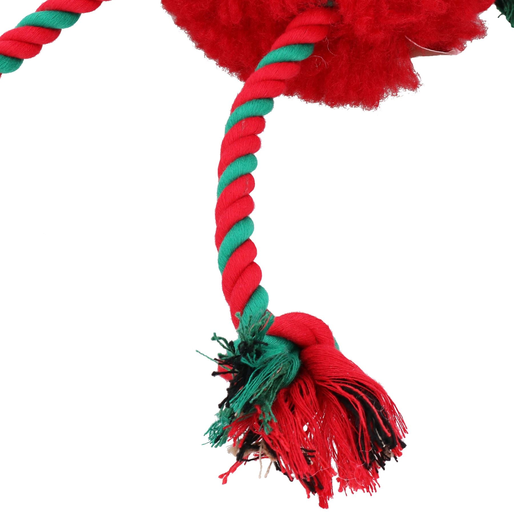 Petit chien cadeau de Noël peluche grinçante en corde Père Noël jouet de jeu cadeau
