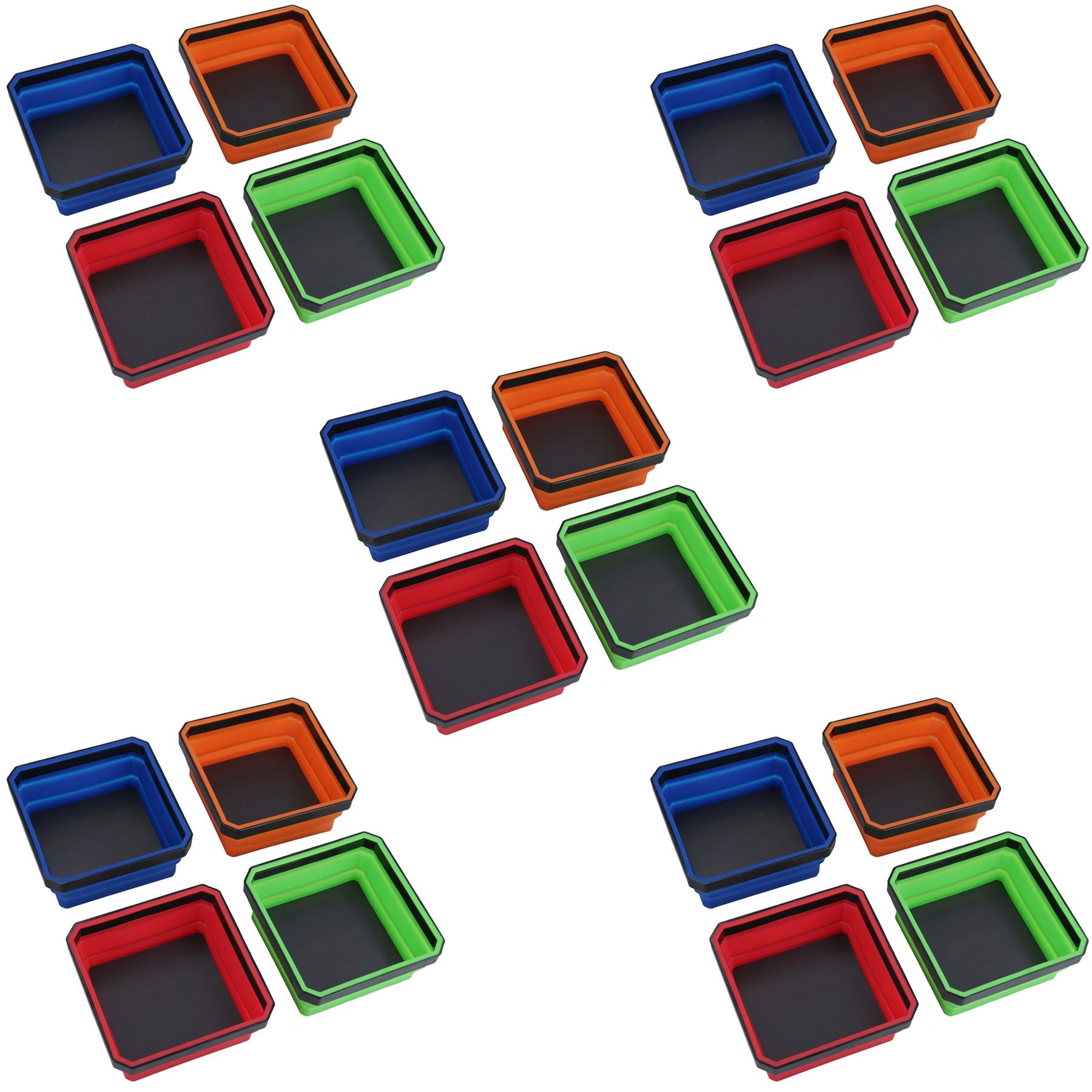 Zusammenklappbares magnetisches Teiletablett, Schüsselhalter, Kunststoff, mehrfarbig