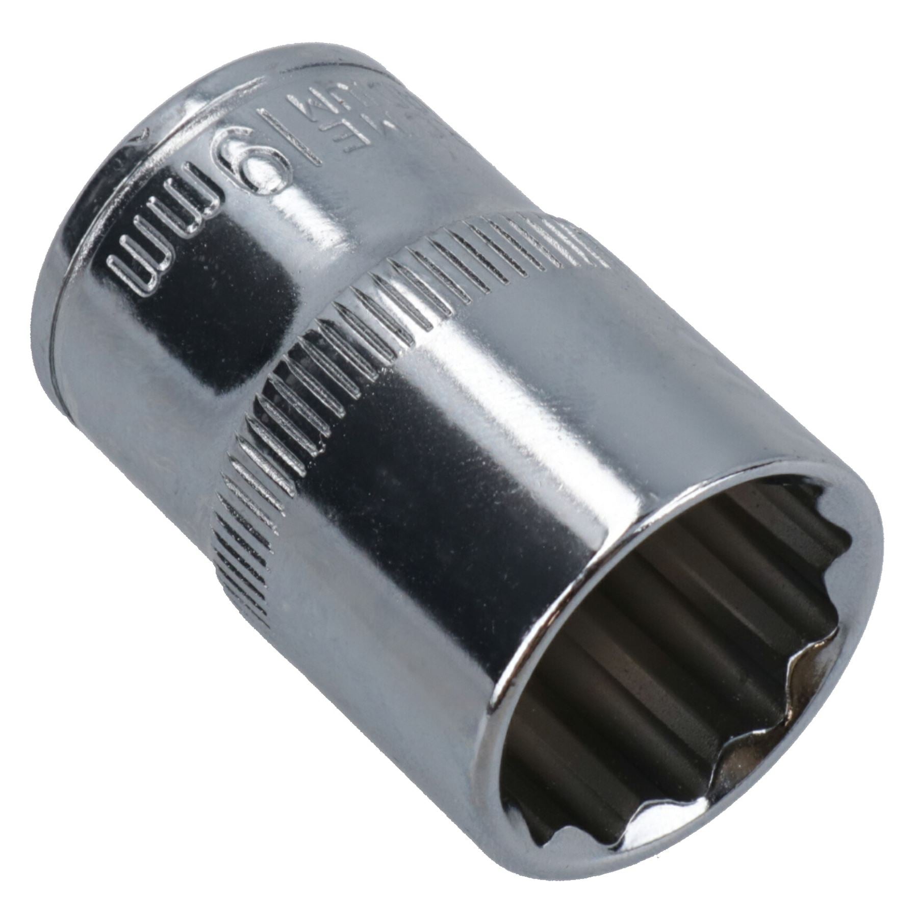1/2in Drive Shallow Metric MM Socket 12 Sided Bi-Hex with Knurled Ring