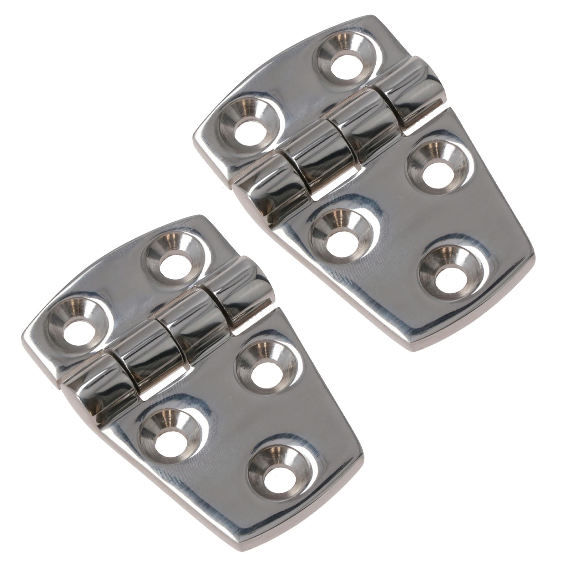 Polished Door Hinge Stainless Steel 56mm x 38mm 316 Marine Cabin Hatch