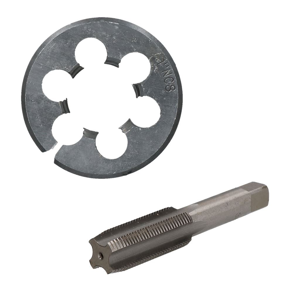 3/4" - 1" UNF Tap & Die Tungsten Steel Taper and 50mm Split Die