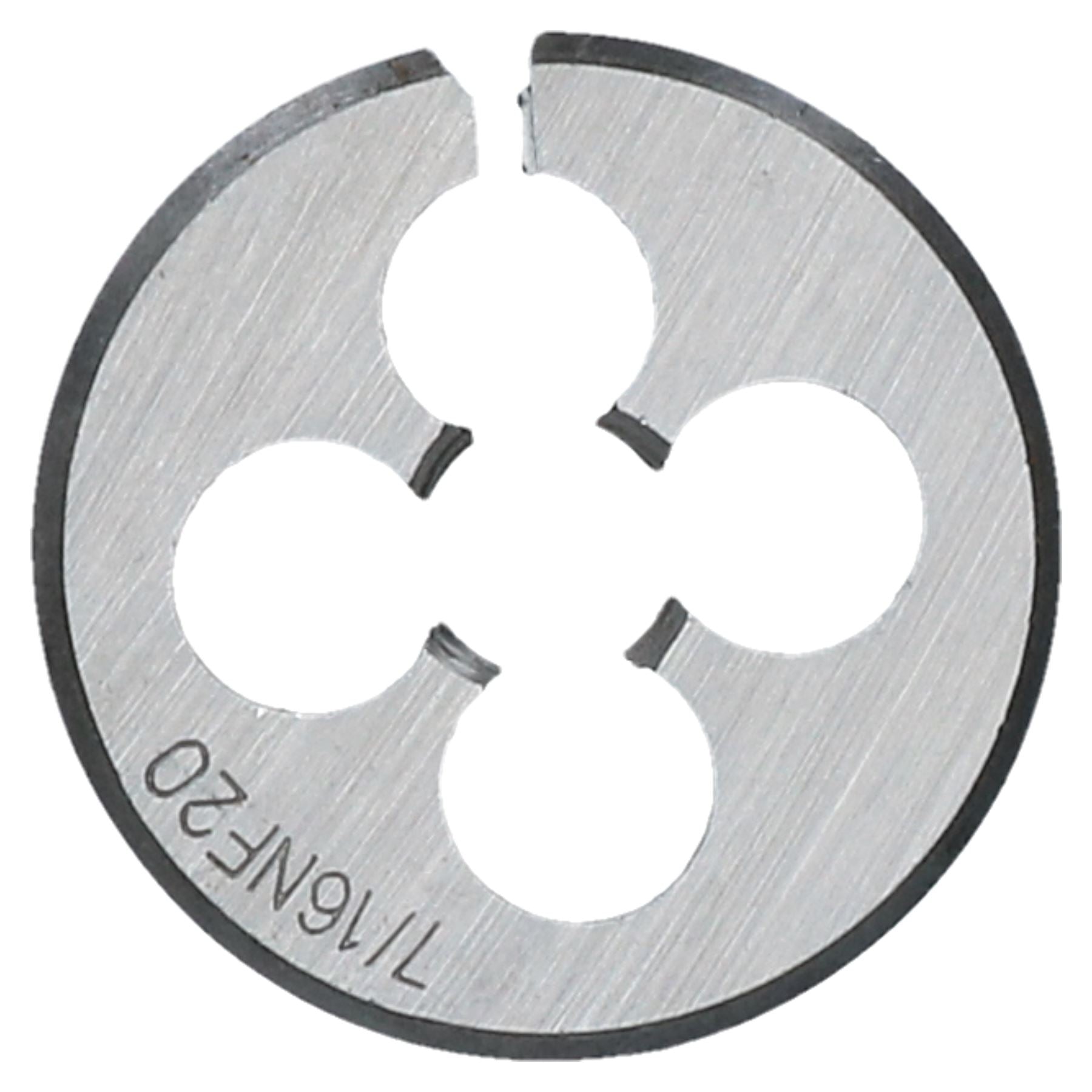Taraud et filière UNF 1/4" - 5/8" en acier au tungstène et filière fendue 38 mm
