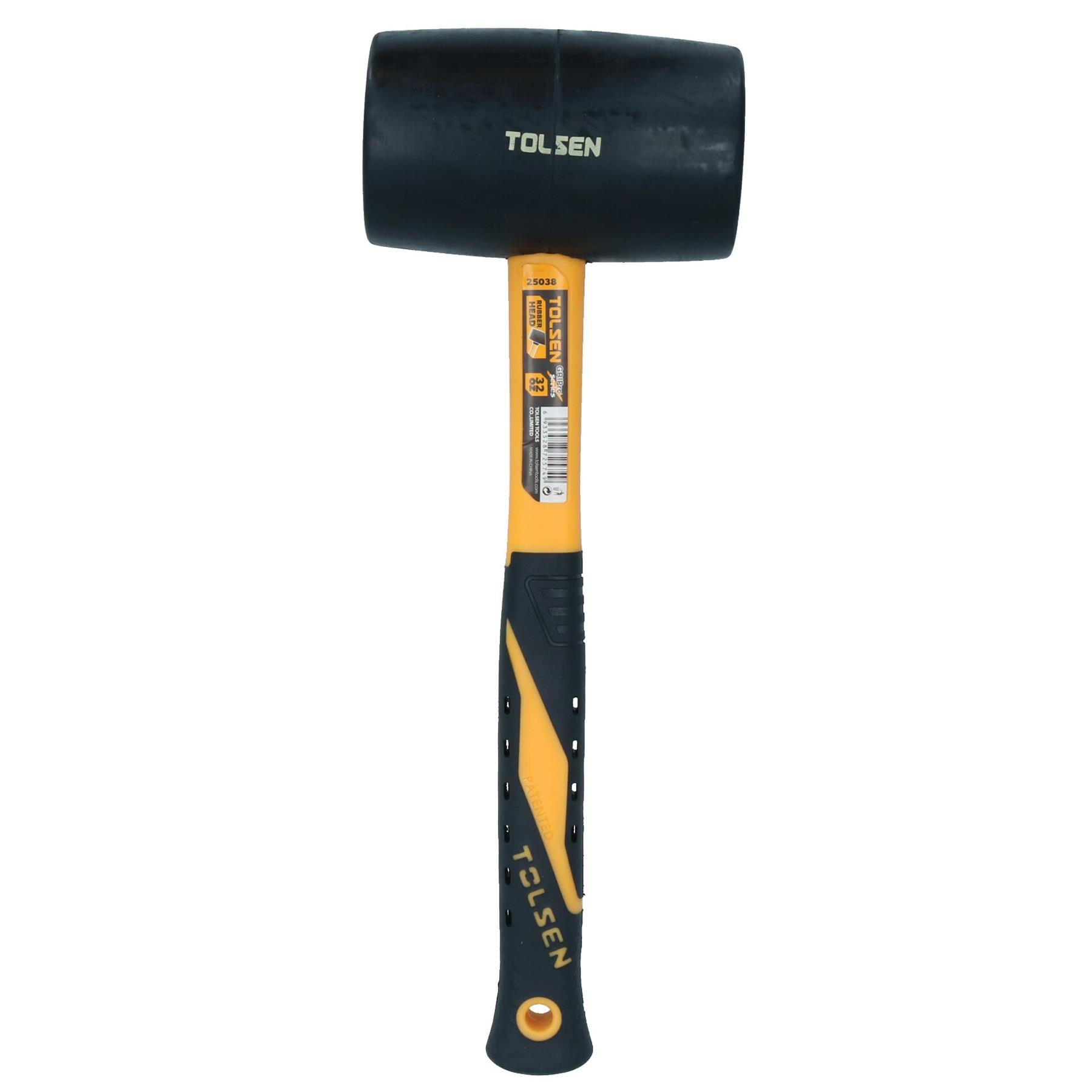 32oz Black Rubber Mallet With Fibreglass Handle Hammer Non Marking Head