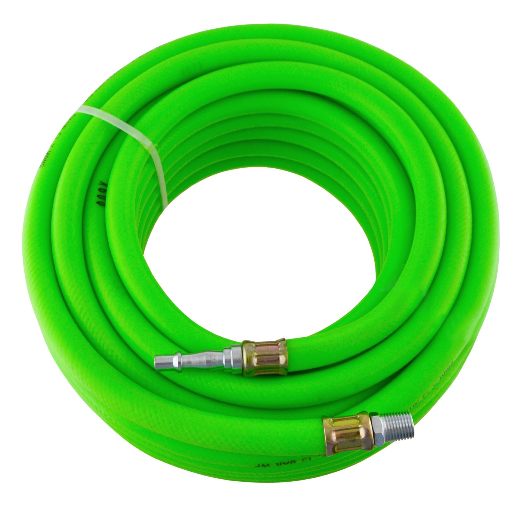 Airline Air Hose High Vis 8mm 15m 50ft Compressor with Quick Release Fittings