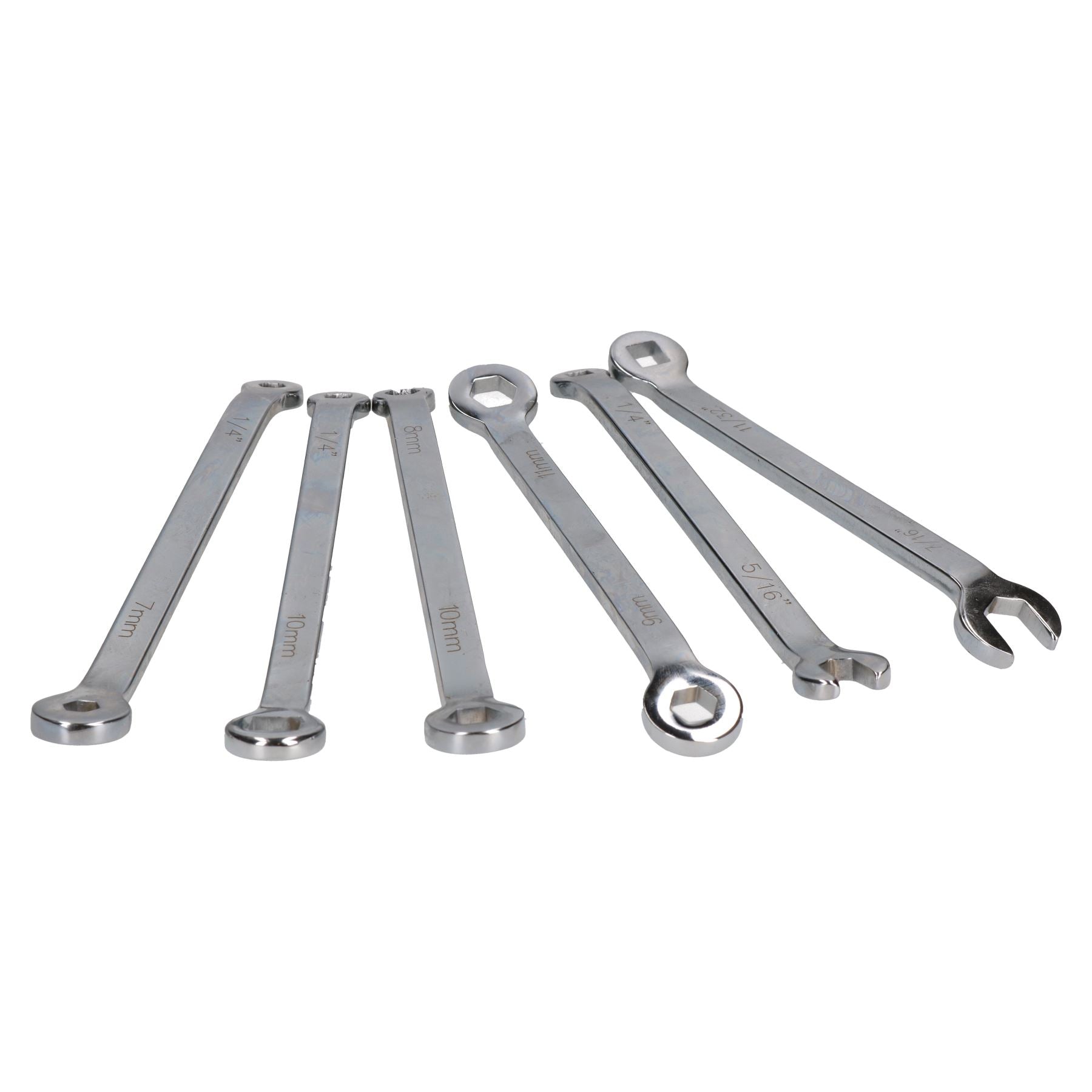 6-teiliges Bremsleitungs-Hydraulikrohr-Schraubenschlüssel-Set mit offenen Enden, Sechskant-Vierkant-Enden