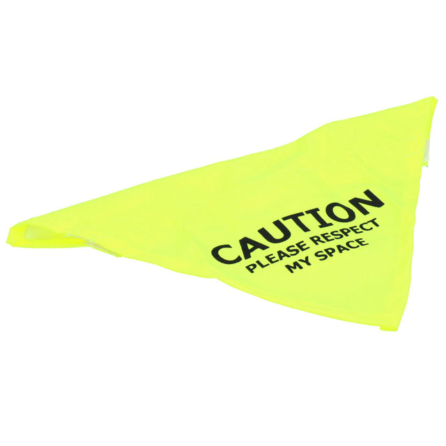 Small/ Medium Yellow Respect My Space Warning Bandana for Dogs