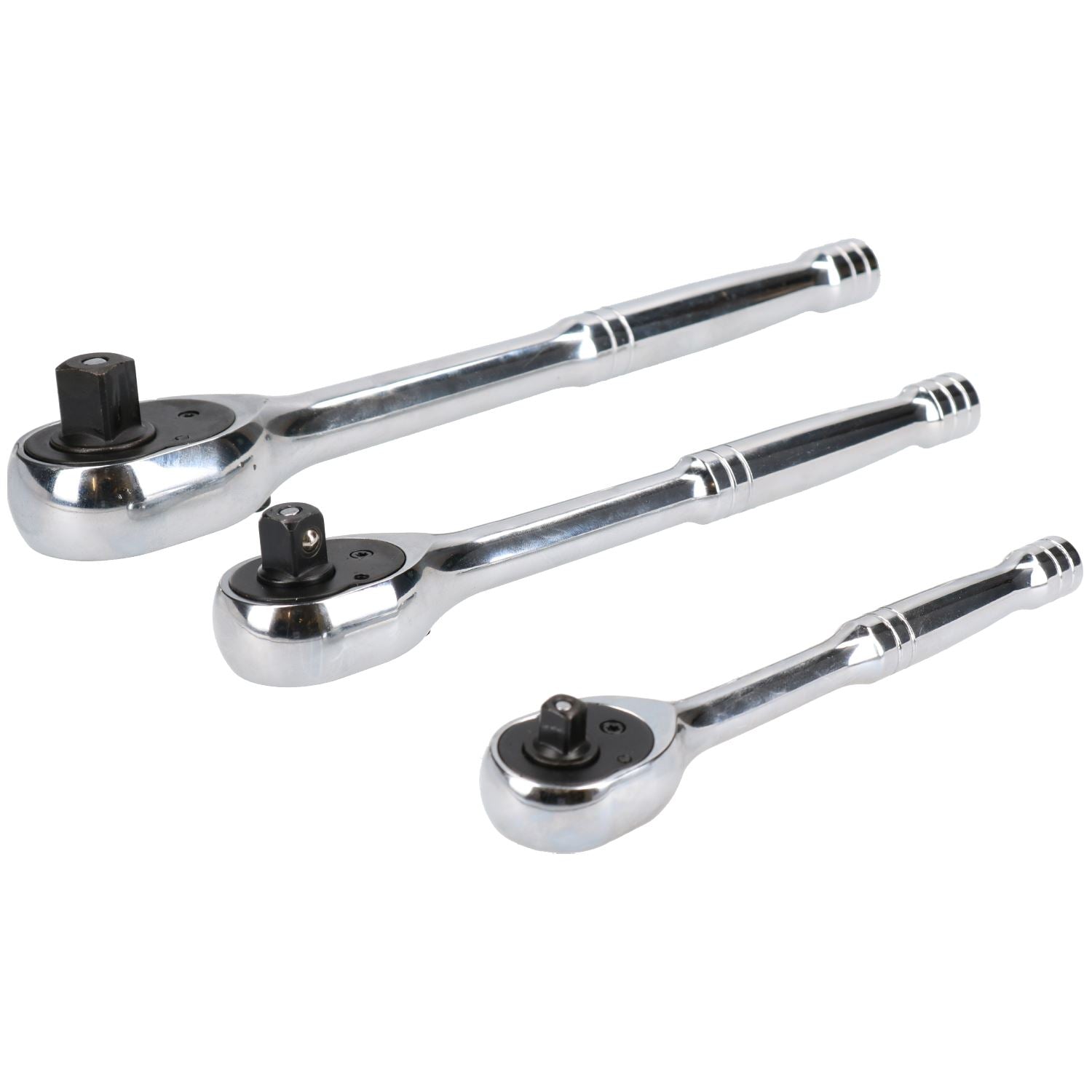 Jeu de 3 clés à cliquet à entraînement rapide à 72 dents de 1/4", 3/8", 1/2"