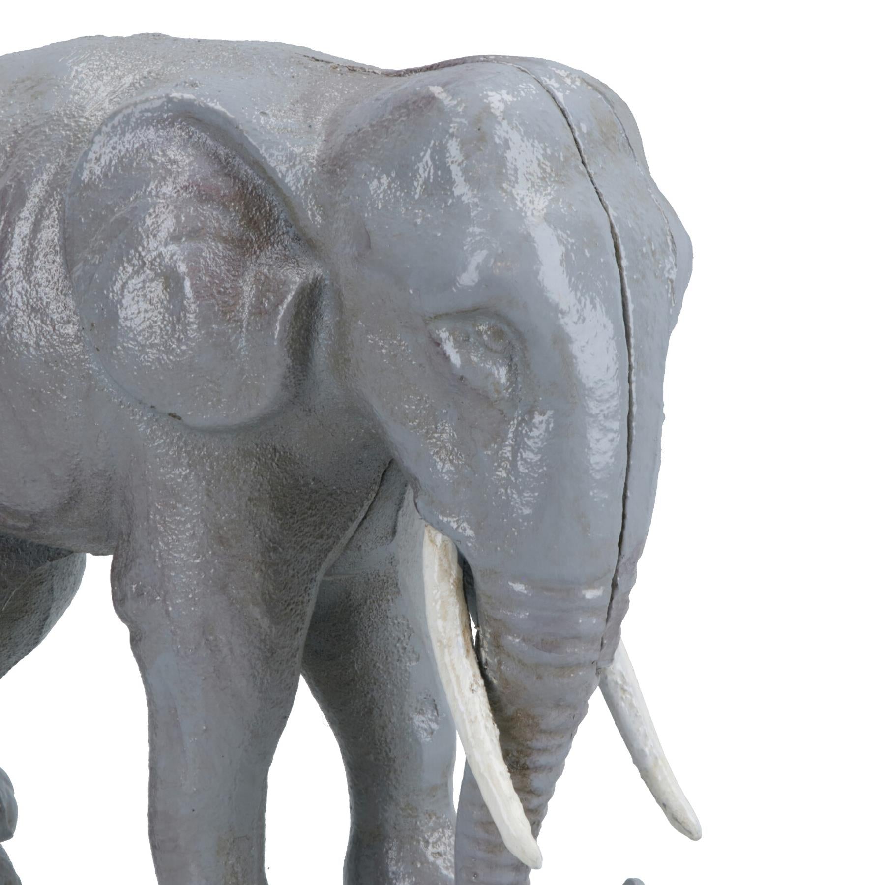 Elephant Money Bank Box Cast Iron Coin Cash Change Jar Animal Safari Africa