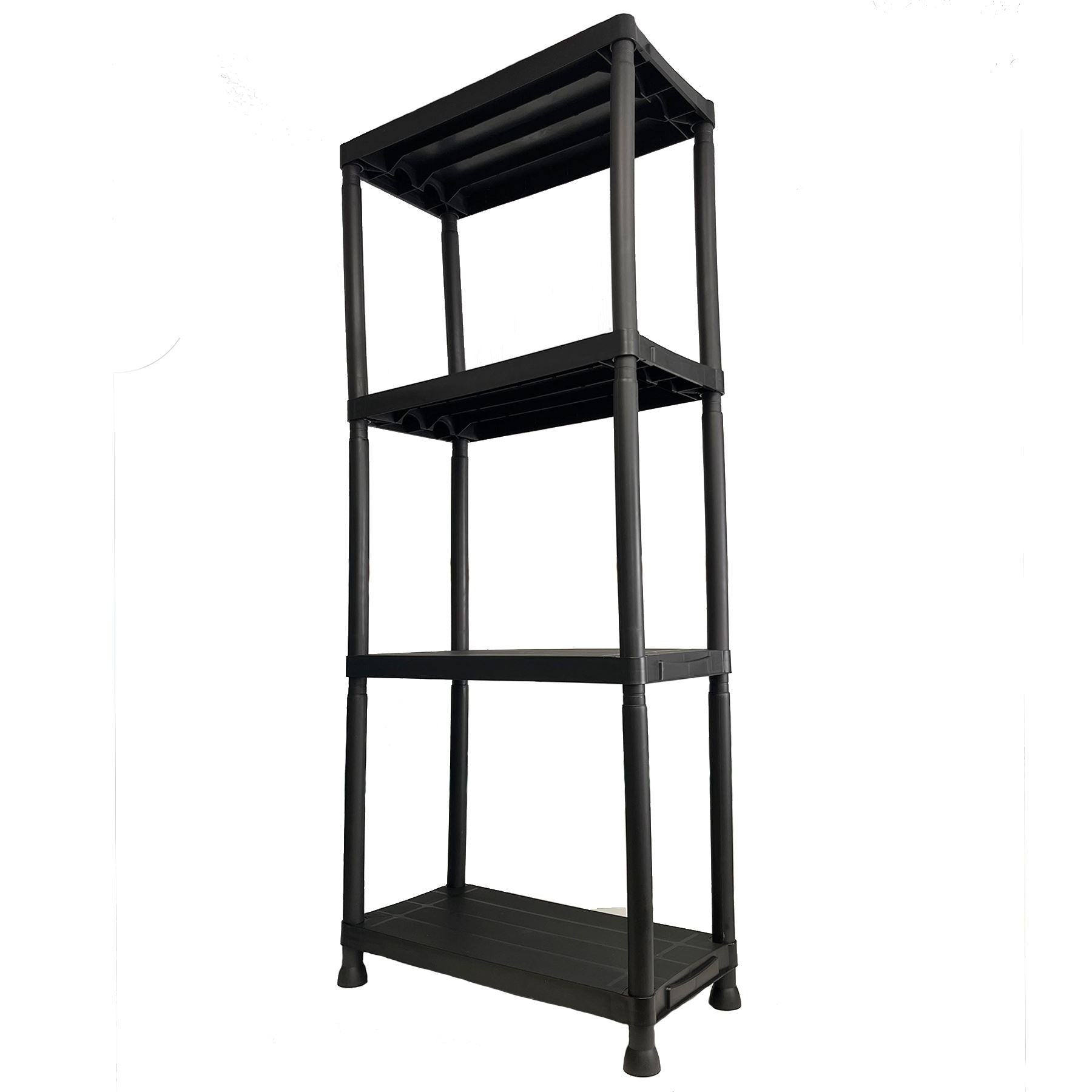 Étagère en plastique robuste à 4 niveaux pour le rangement du bureau à domicile 131 x 61 x 30 cm