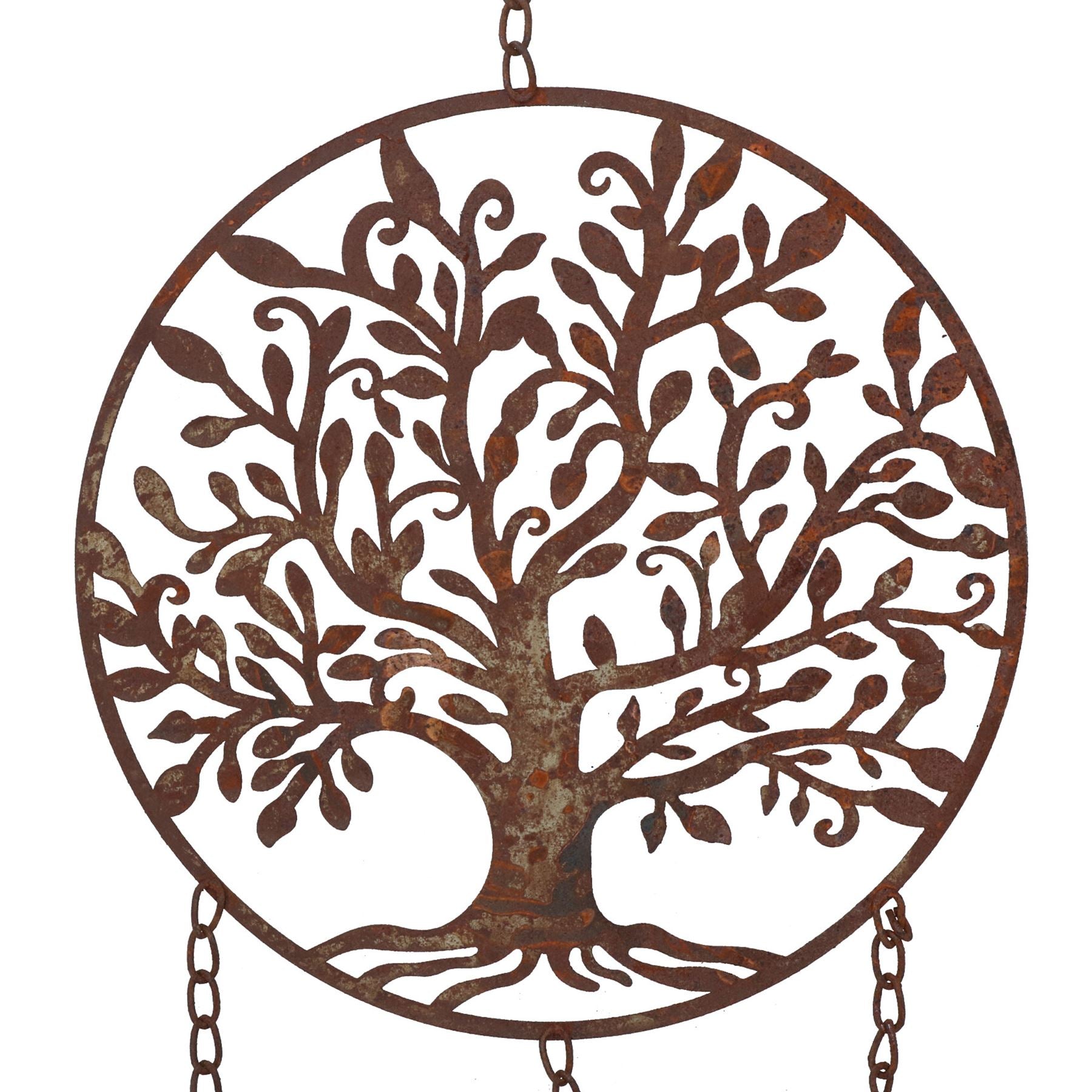 Carillon éolien en forme d'arbre de vie à suspendre au jardin, décoration de cour, ornement en métal pour maison