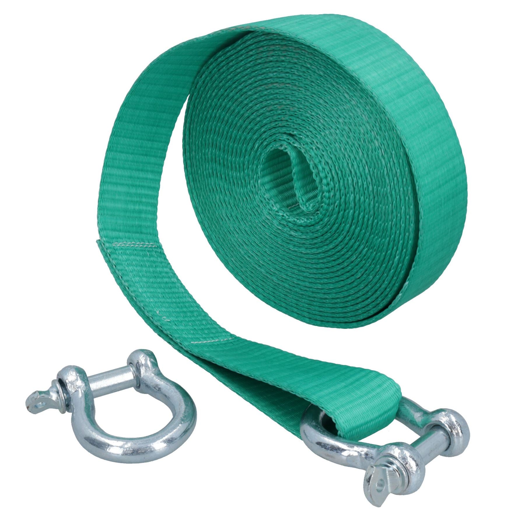 Extra Long 10m Recovery Strap Tow Rope & Two Shackles 8T Towing 4x4 Off Road