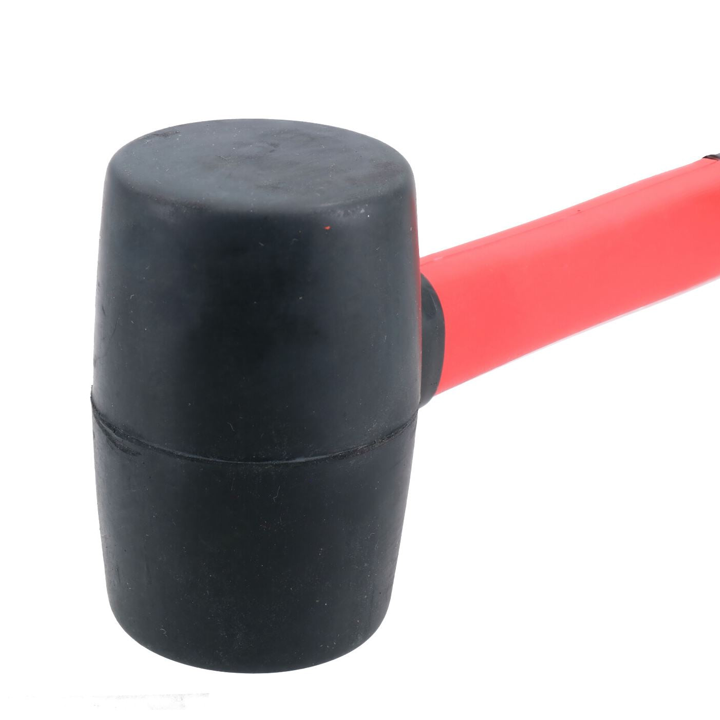 Maillet en caoutchouc noir de 8 oz avec manche en fibre de verre et tête non marquante