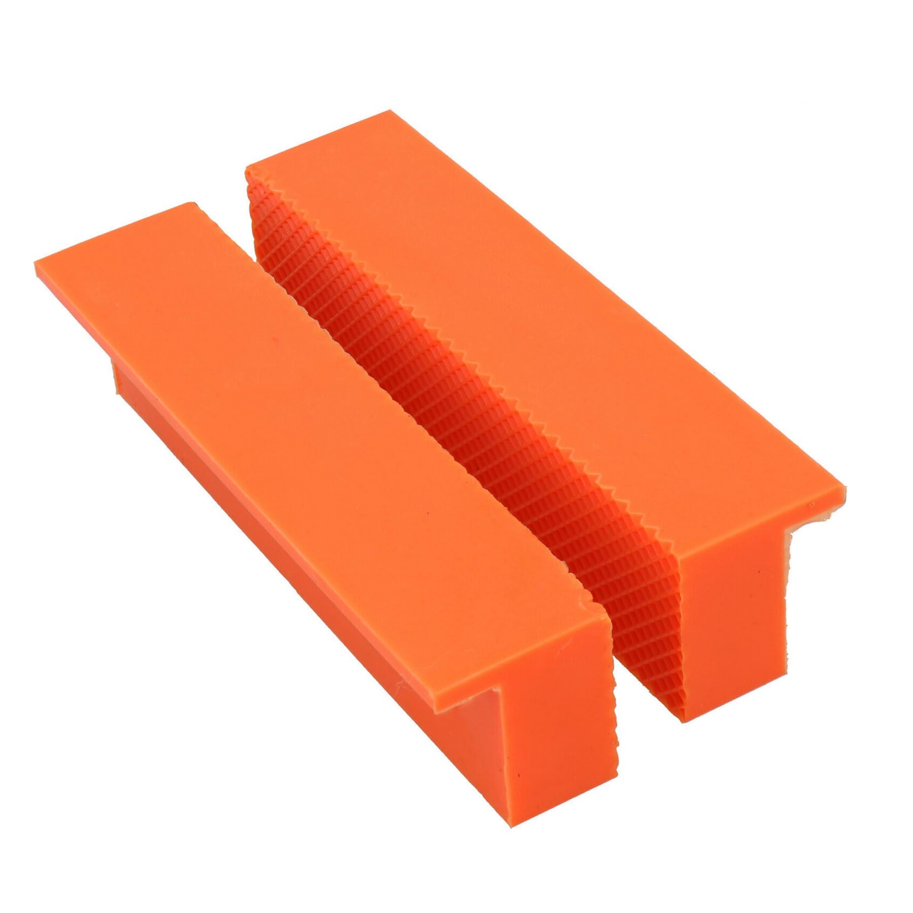 Coussinets de mâchoires magnétiques souples pour étau d'établi non marquants 4” / 100 mm Orange