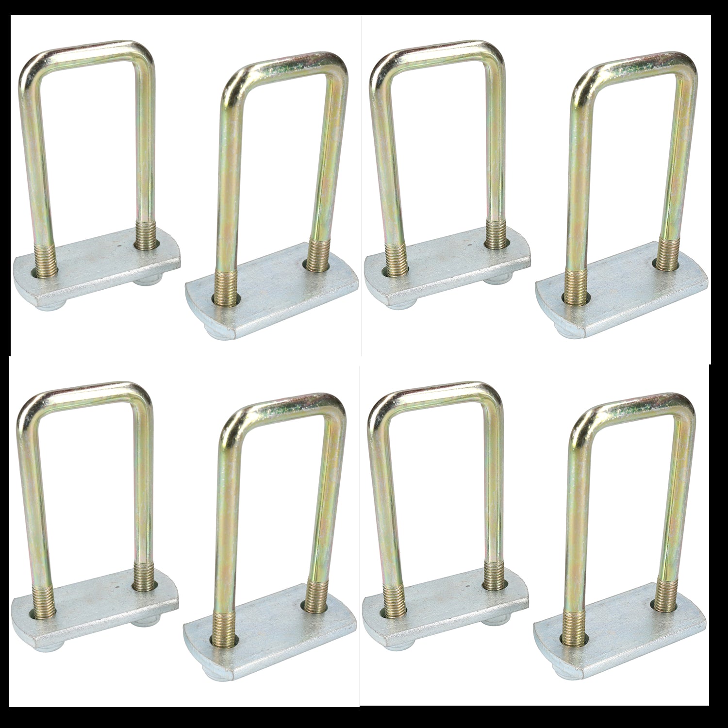8er-Pack M10 40 mm x 110 mm U-Bolzen N-Bolzen mit Platten und Muttern HOCHZUG